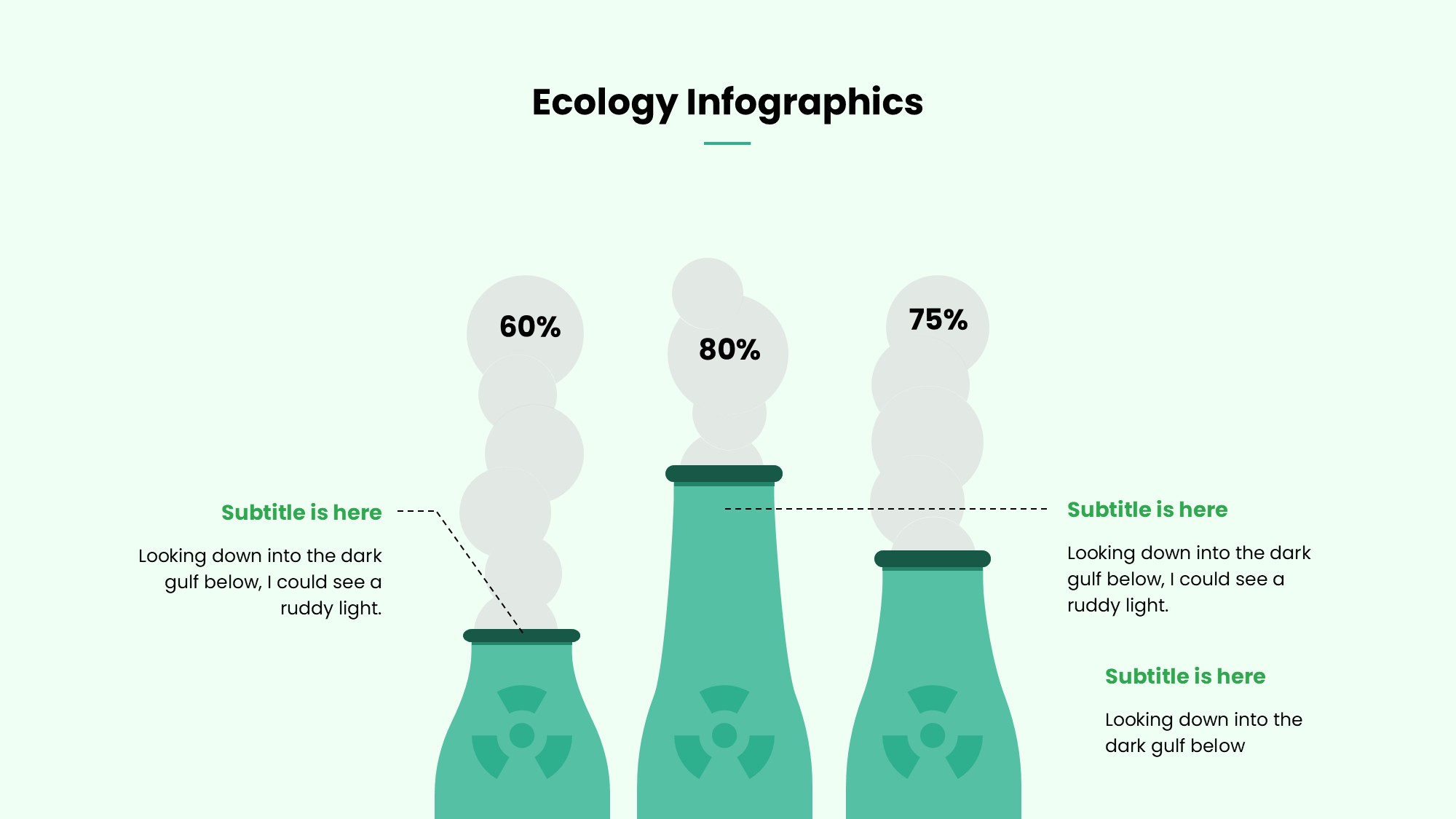 绿色环保图形信息图示PPT模板