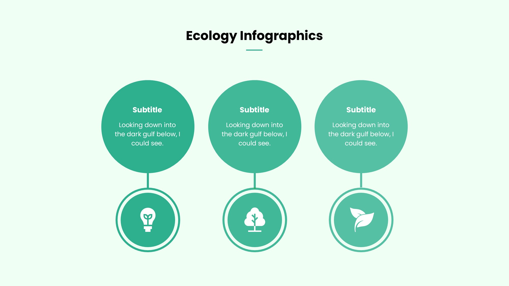 绿色环保图形信息图示PPT模板