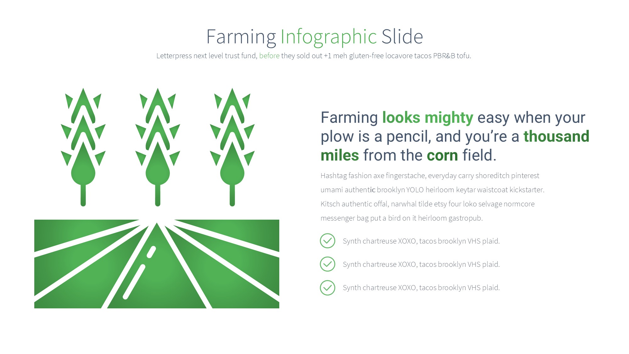 绿色环保图形信息图示PPT模板