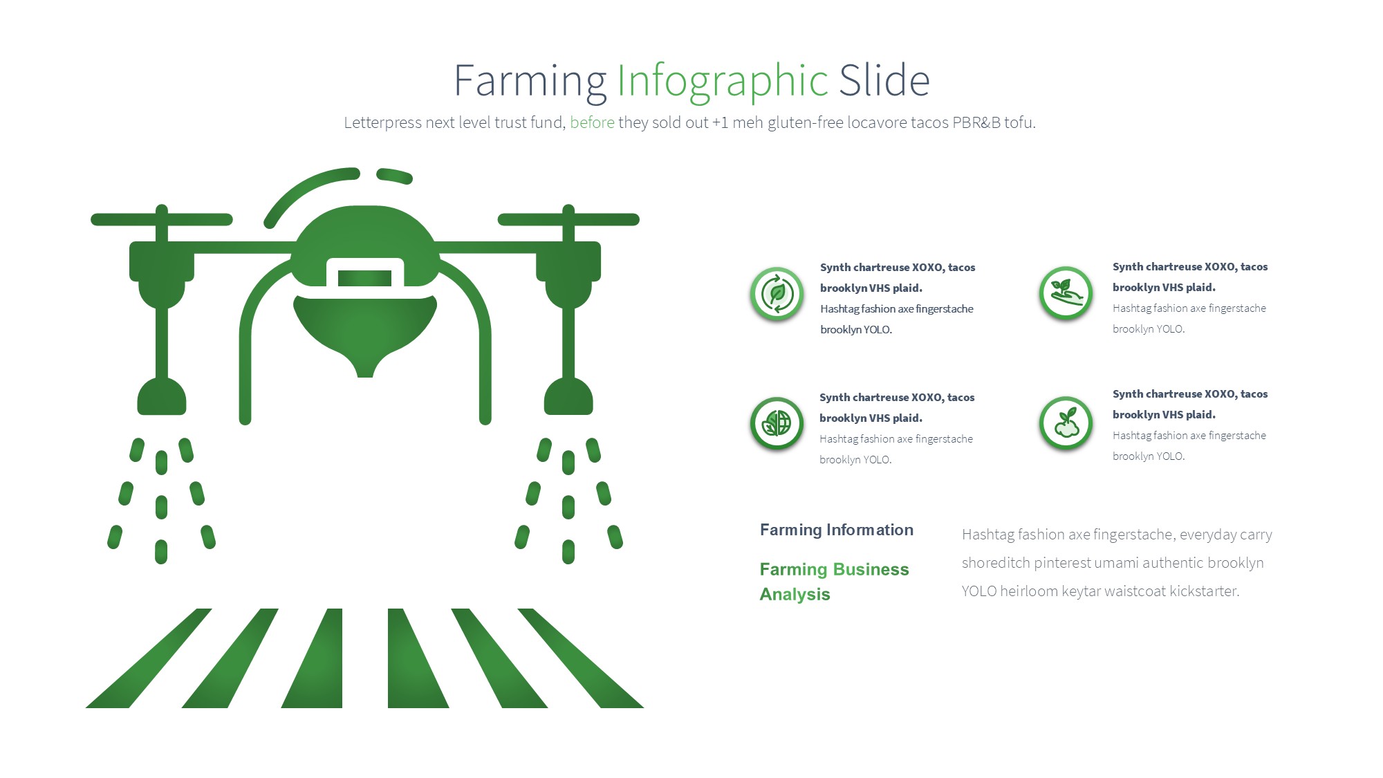绿色环保图形信息图示PPT模板