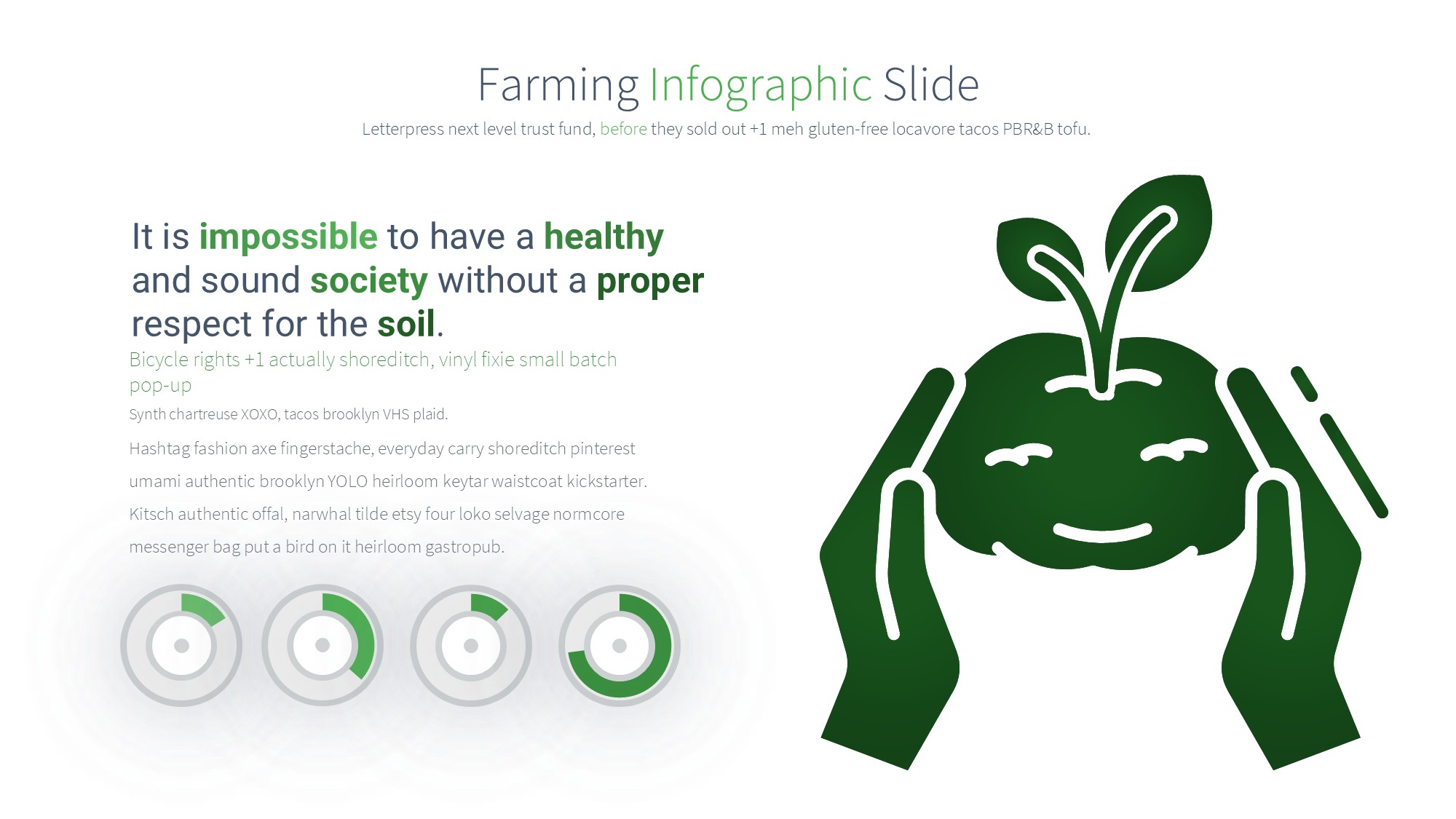 绿色环保图形信息图示PPT模板