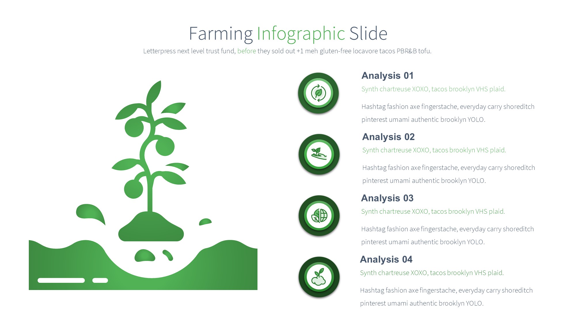 绿色环保图形信息图示PPT模板