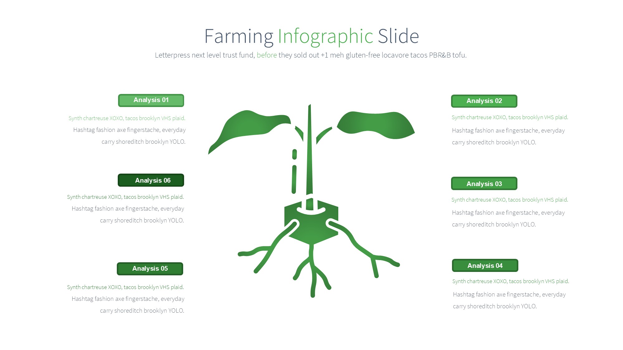 绿色环保图形信息图示PPT模板