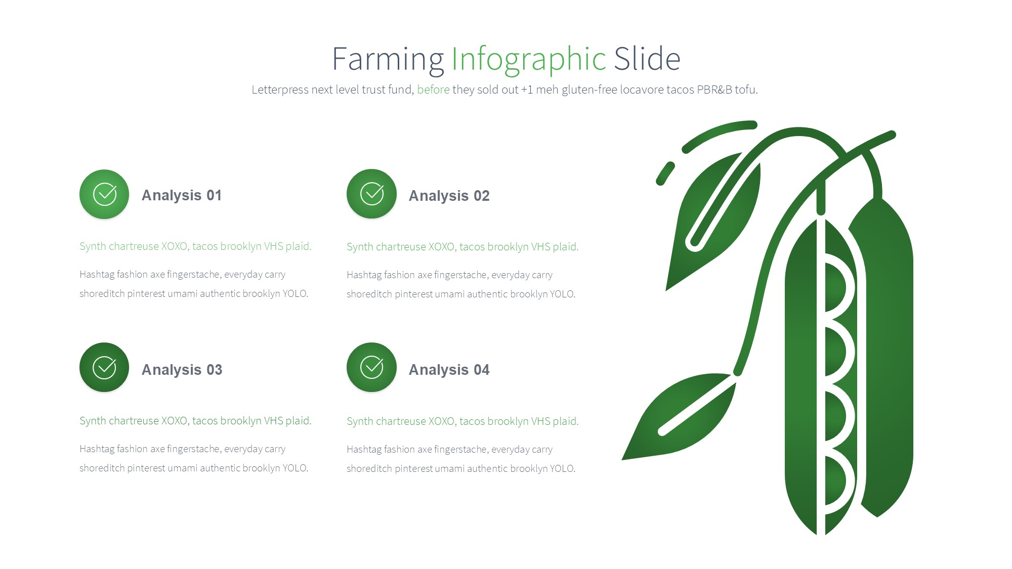 绿色环保图形信息图示PPT模板
