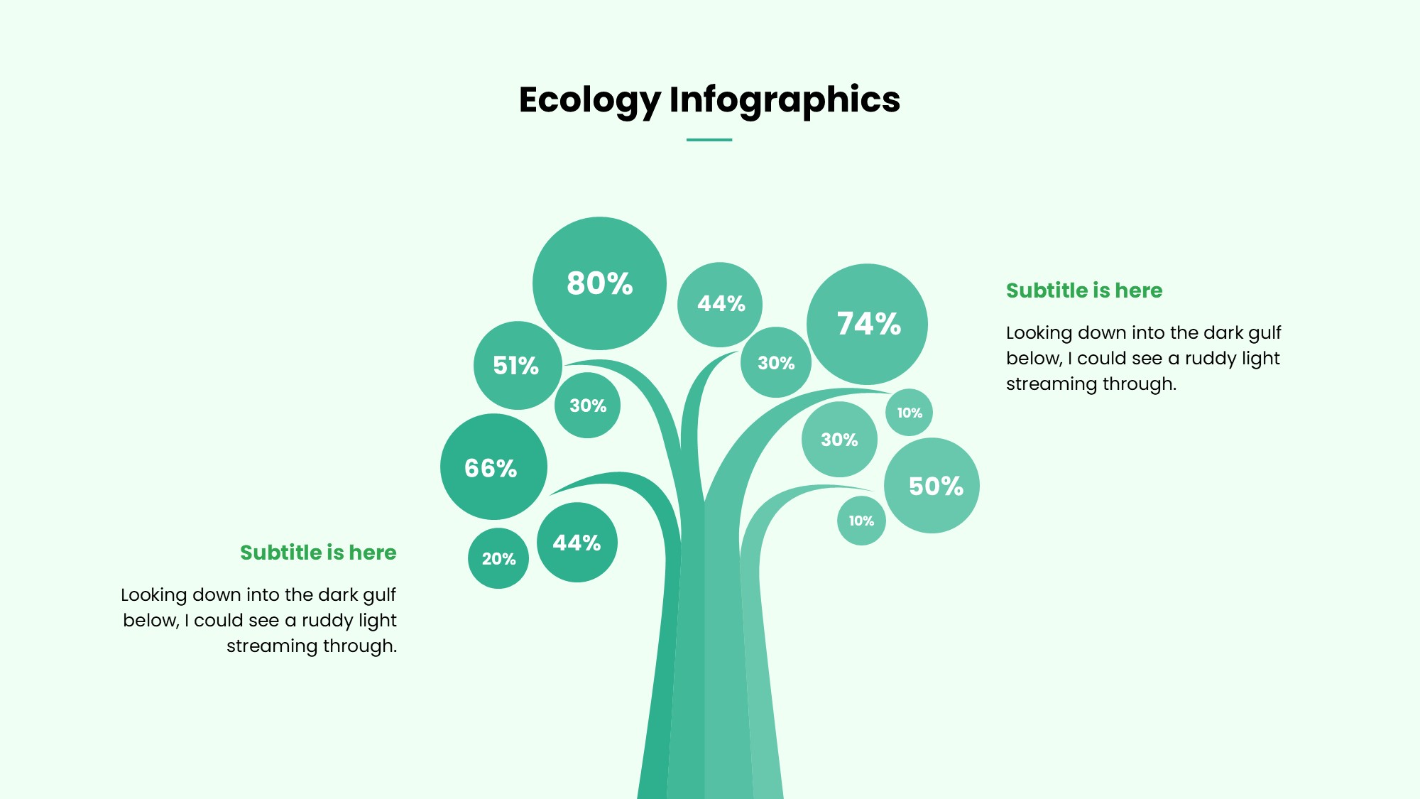 绿色环保图形信息图示PPT模板