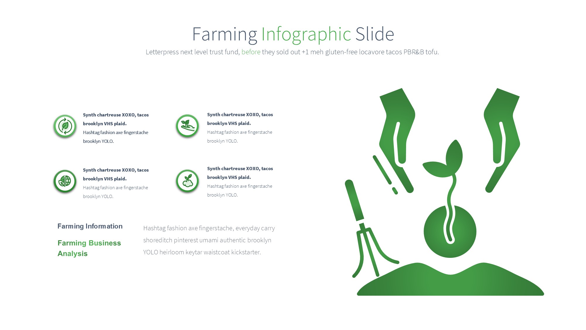 绿色环保图形信息图示PPT模板