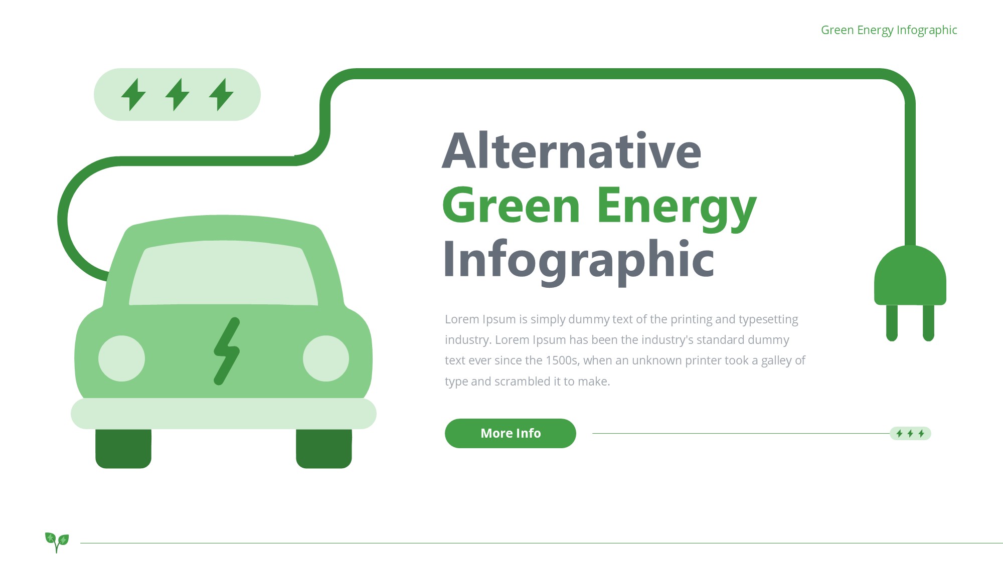 绿色环保图形信息图示PPT模板