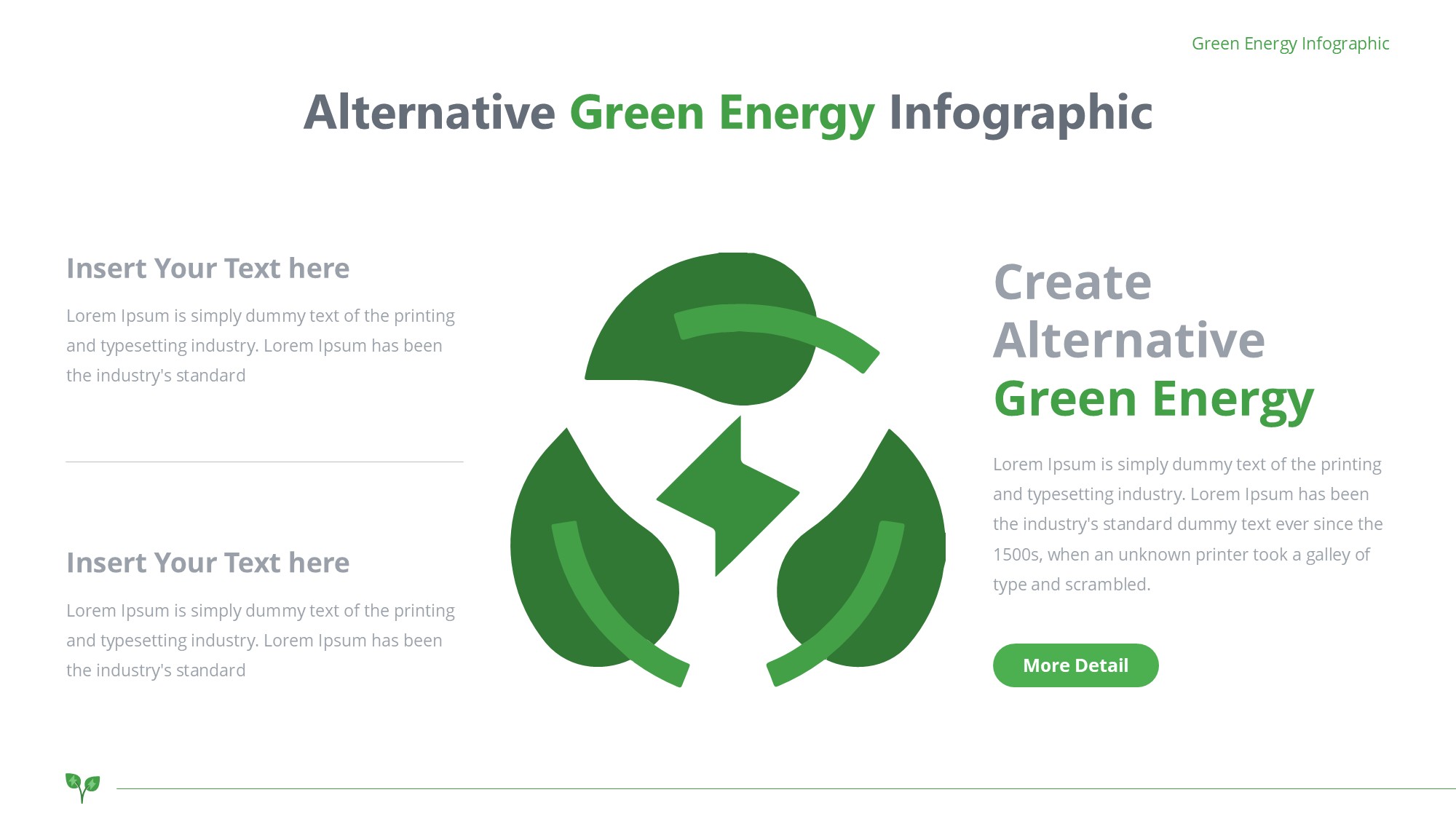 绿色环保图形信息图示PPT模板