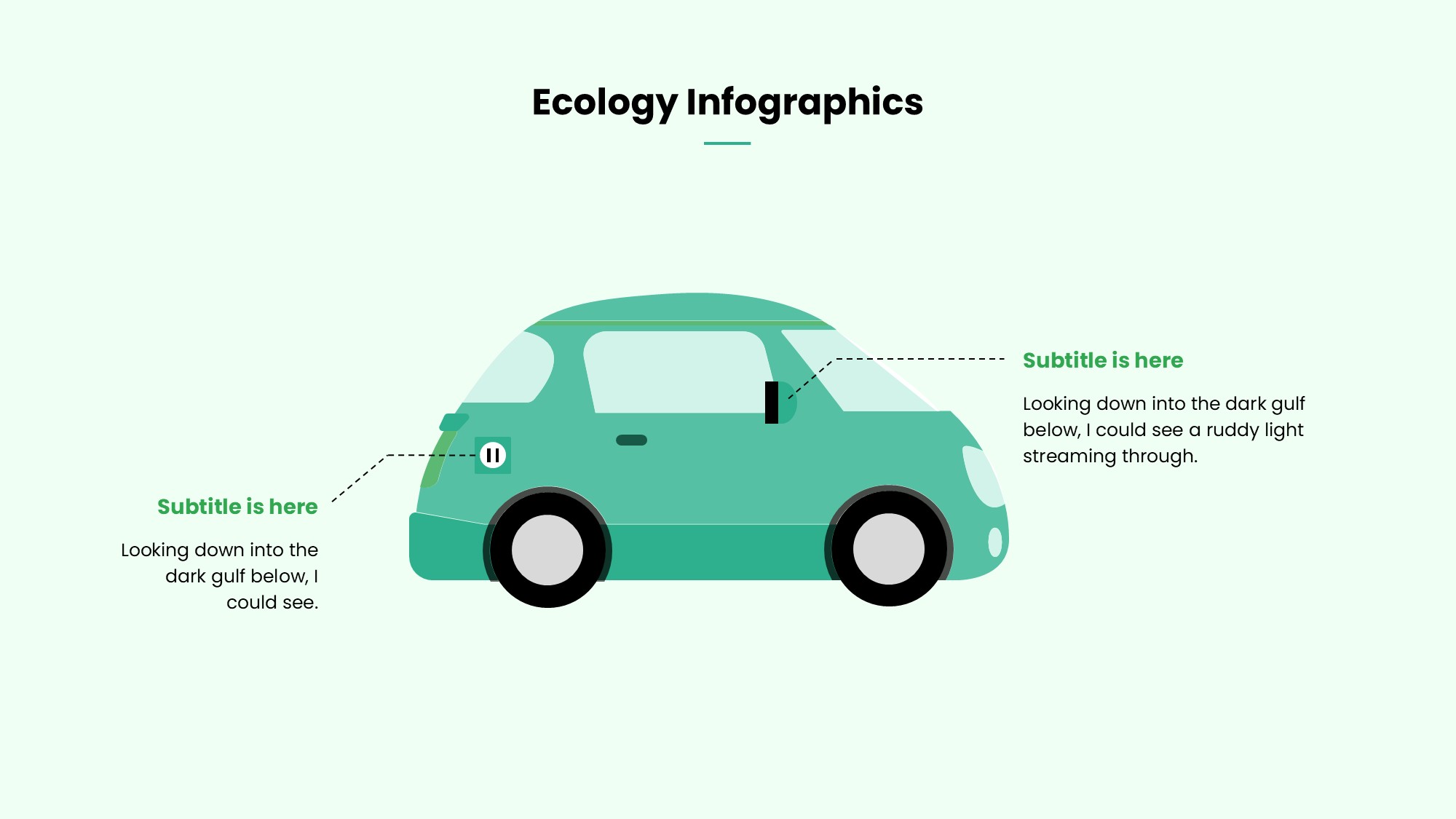绿色环保图形信息图示PPT模板