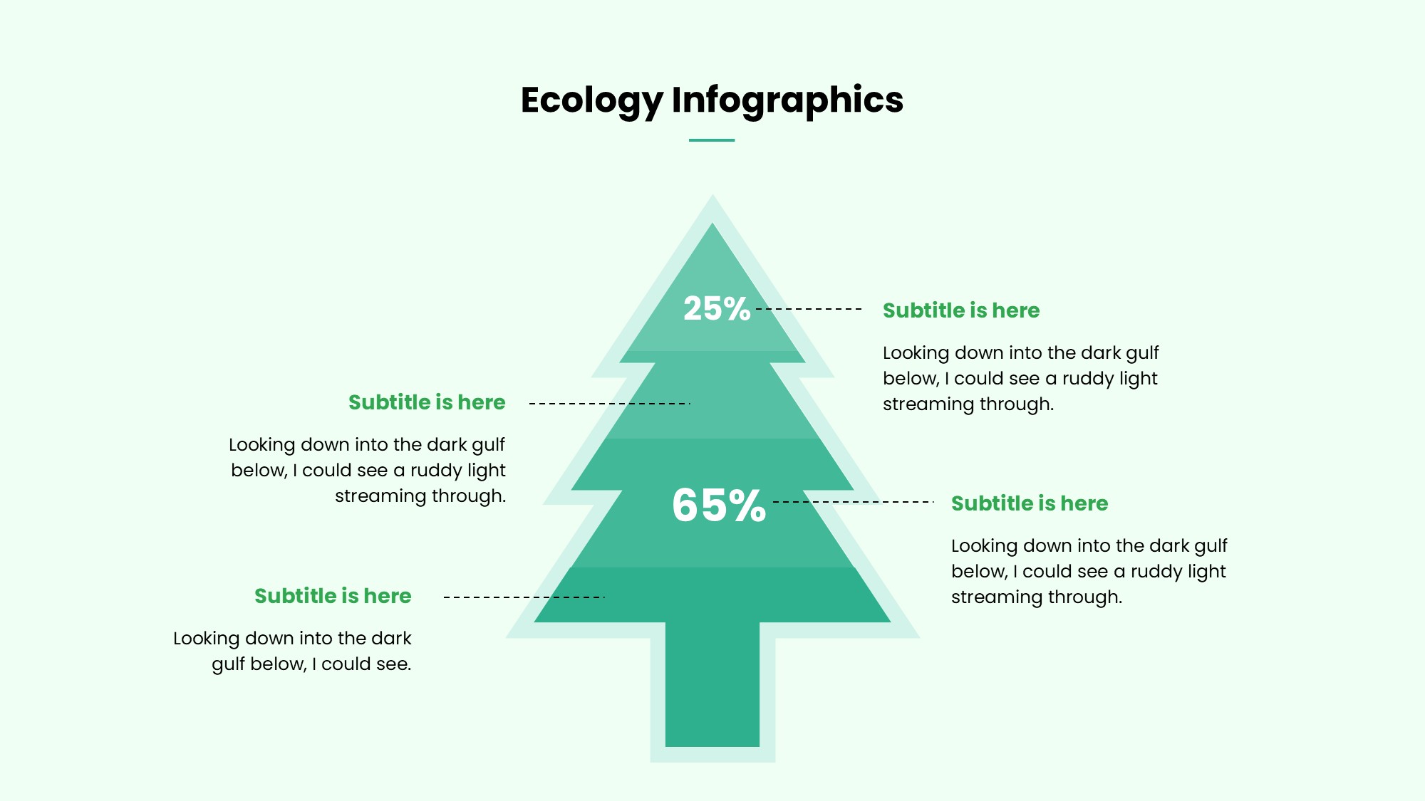 绿色环保图形信息图示PPT模板