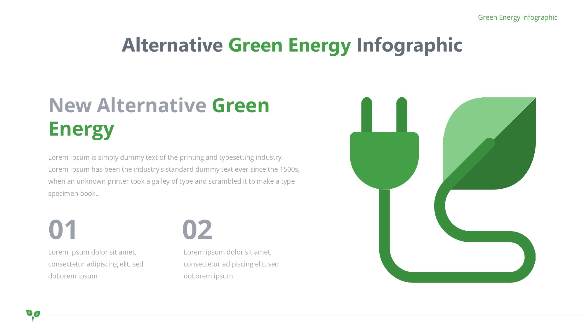 绿色环保图形信息图示PPT模板