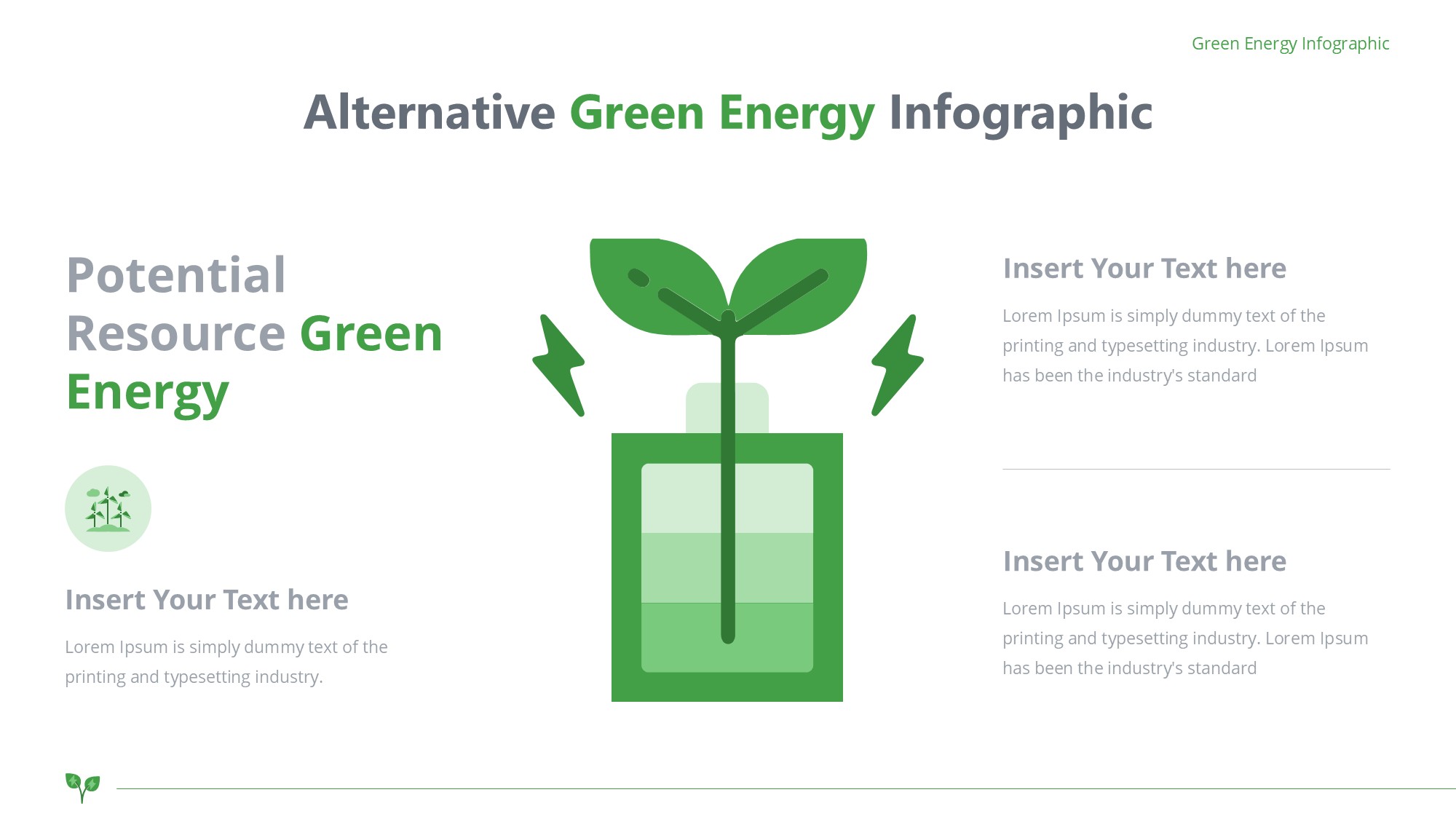 绿色环保图形信息图示PPT模板