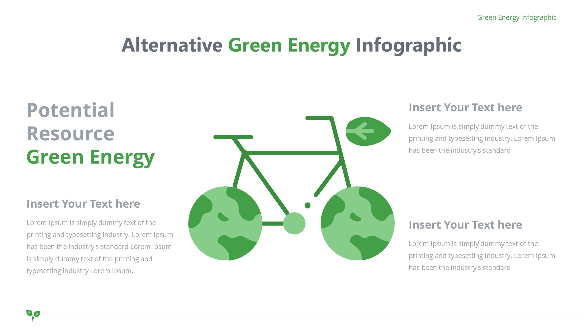 绿色环保图形信息图示PPT模板