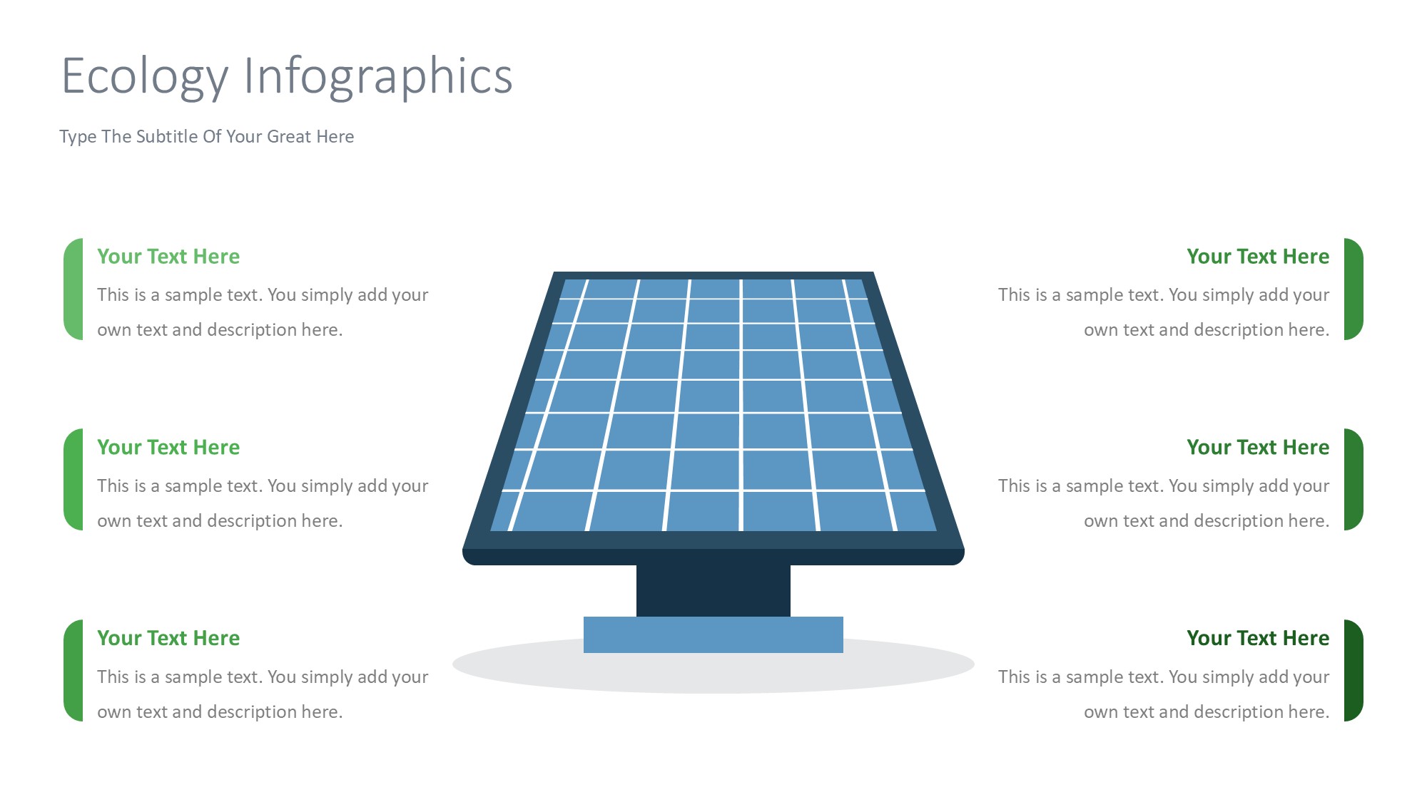 绿色环保图形信息图示PPT模板