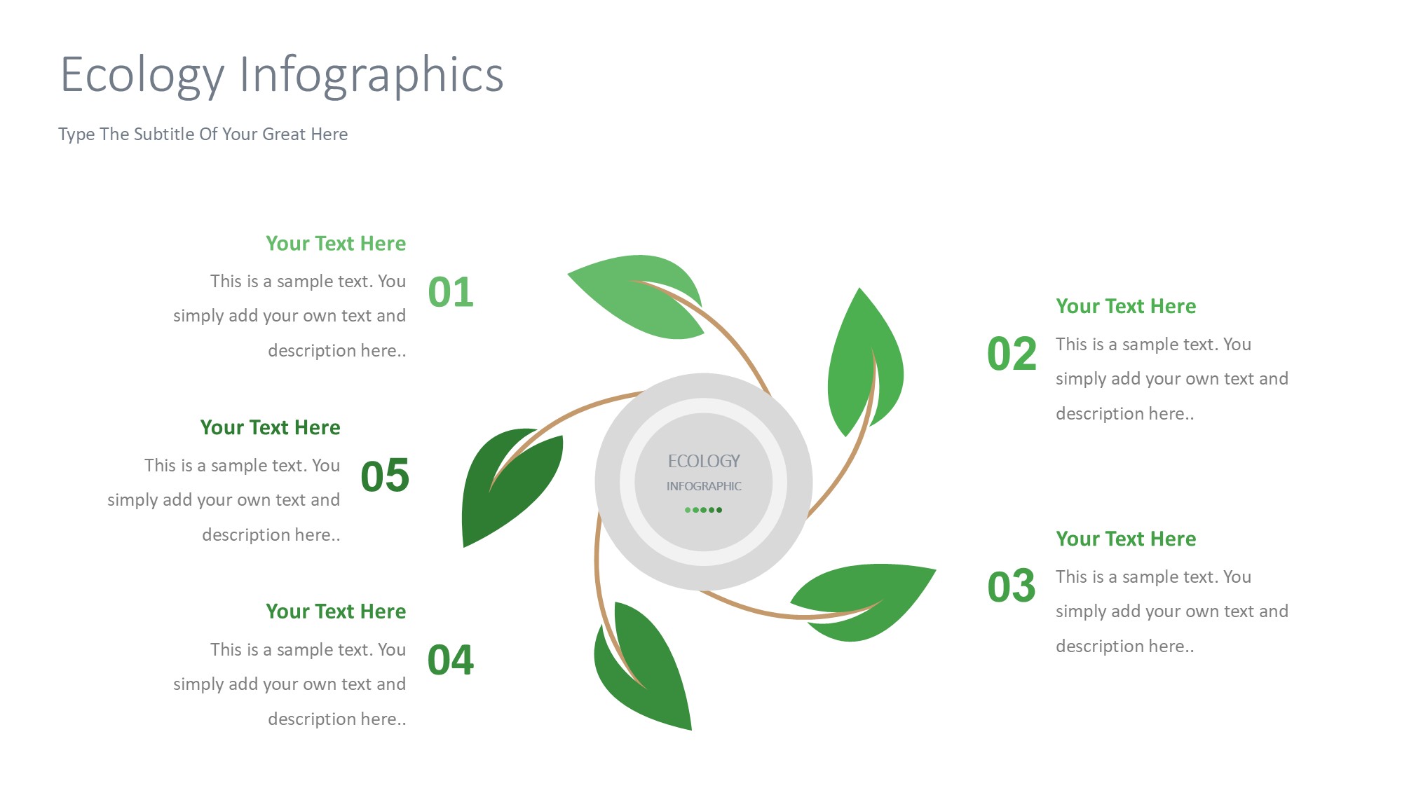 绿色环保图形信息图示PPT模板