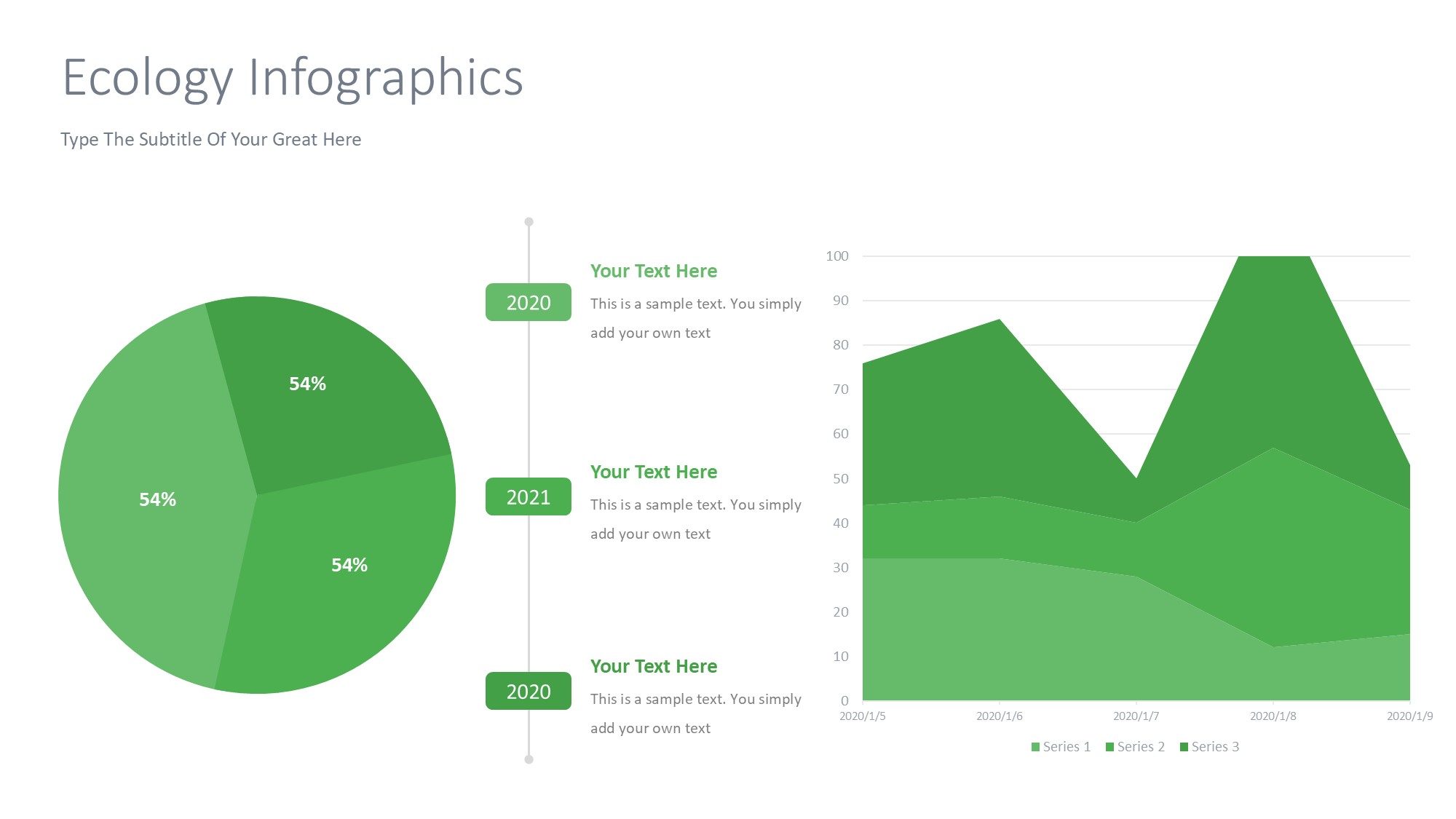绿色环保图形信息图示PPT模板