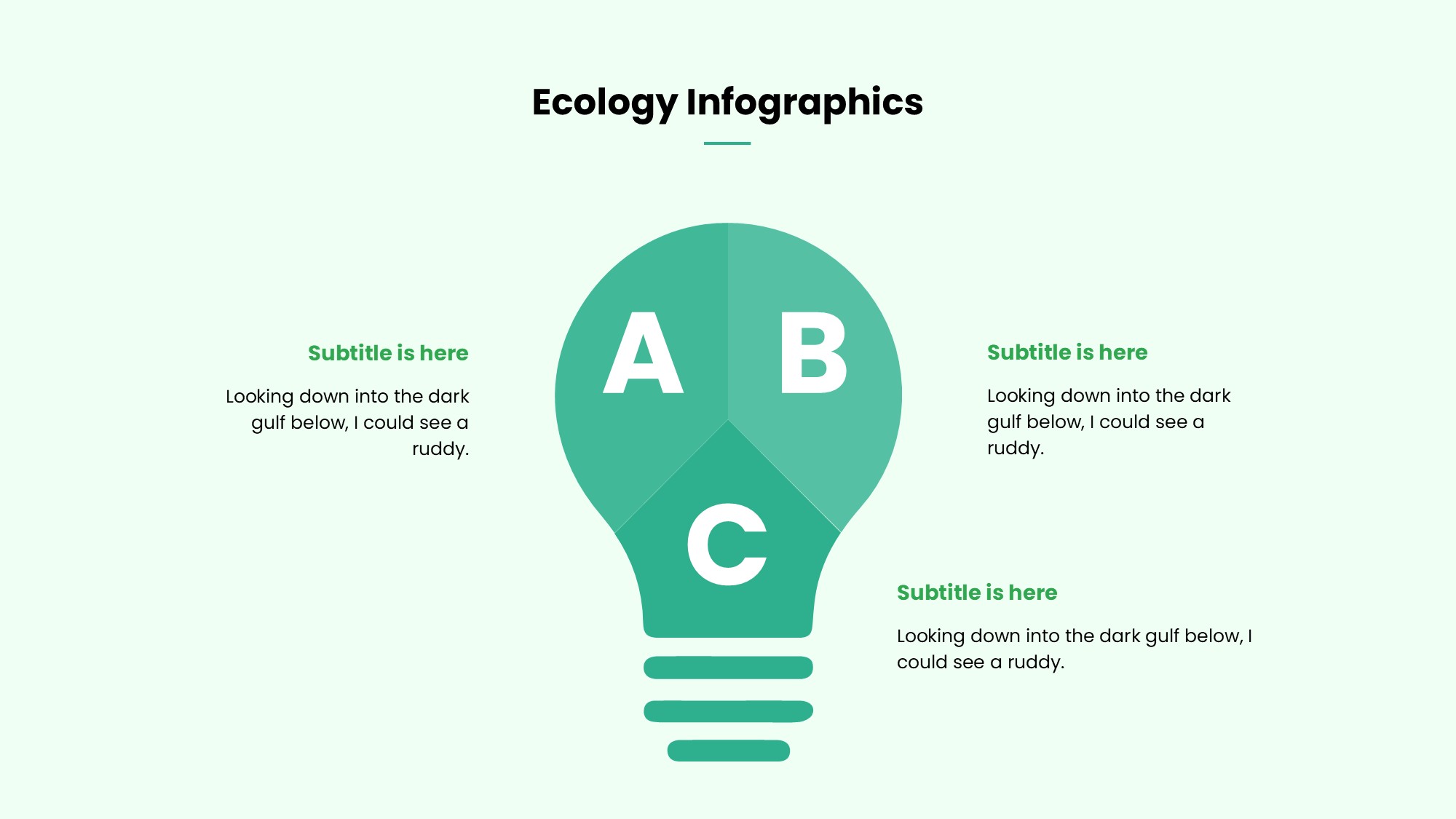 绿色环保图形信息图示PPT模板