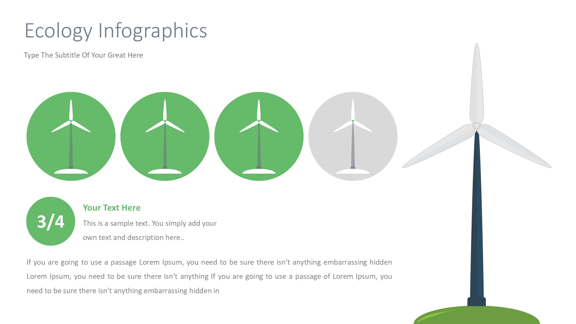 绿色环保图形信息图示PPT模板