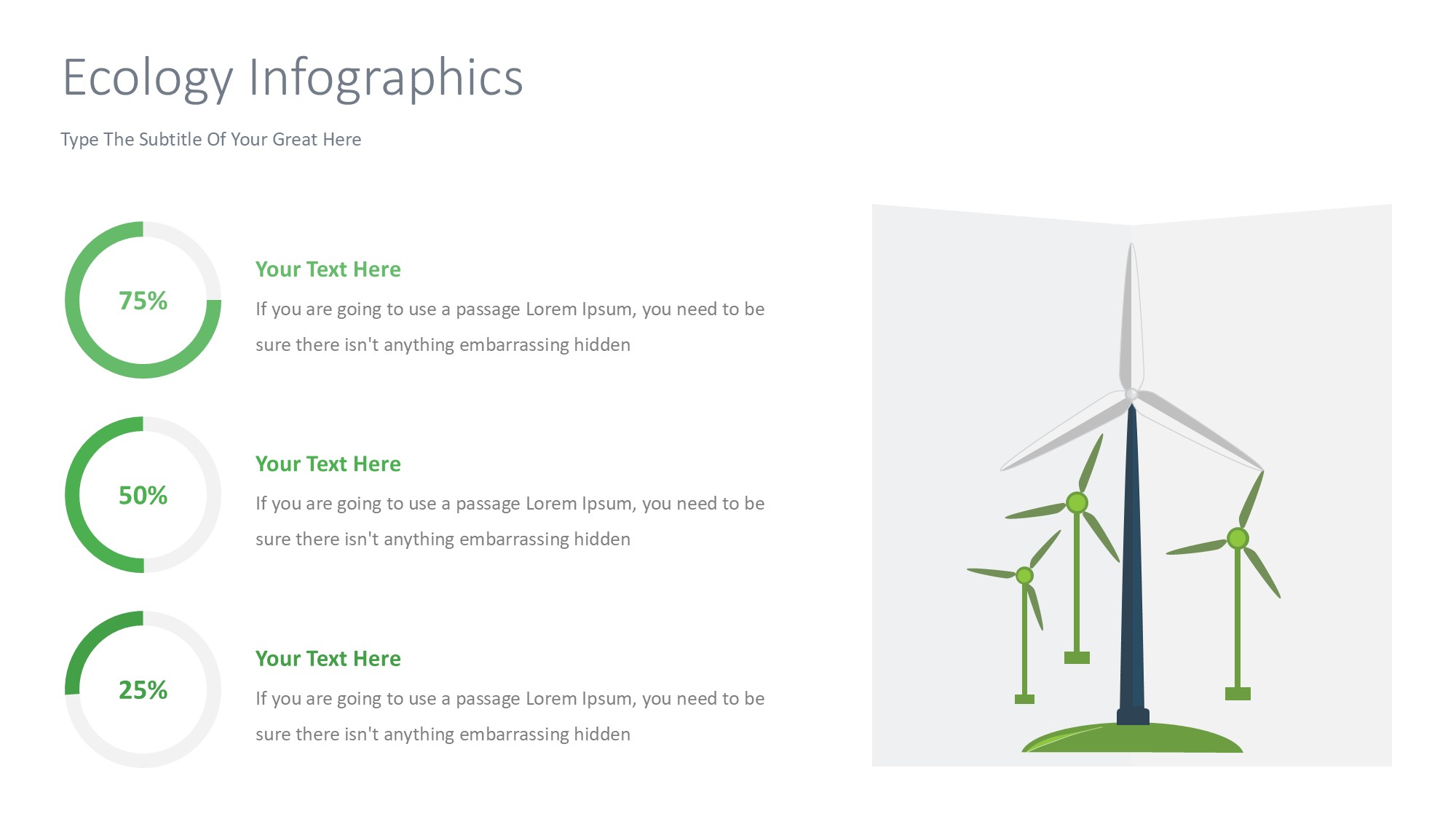 绿色环保图形信息图示PPT模板