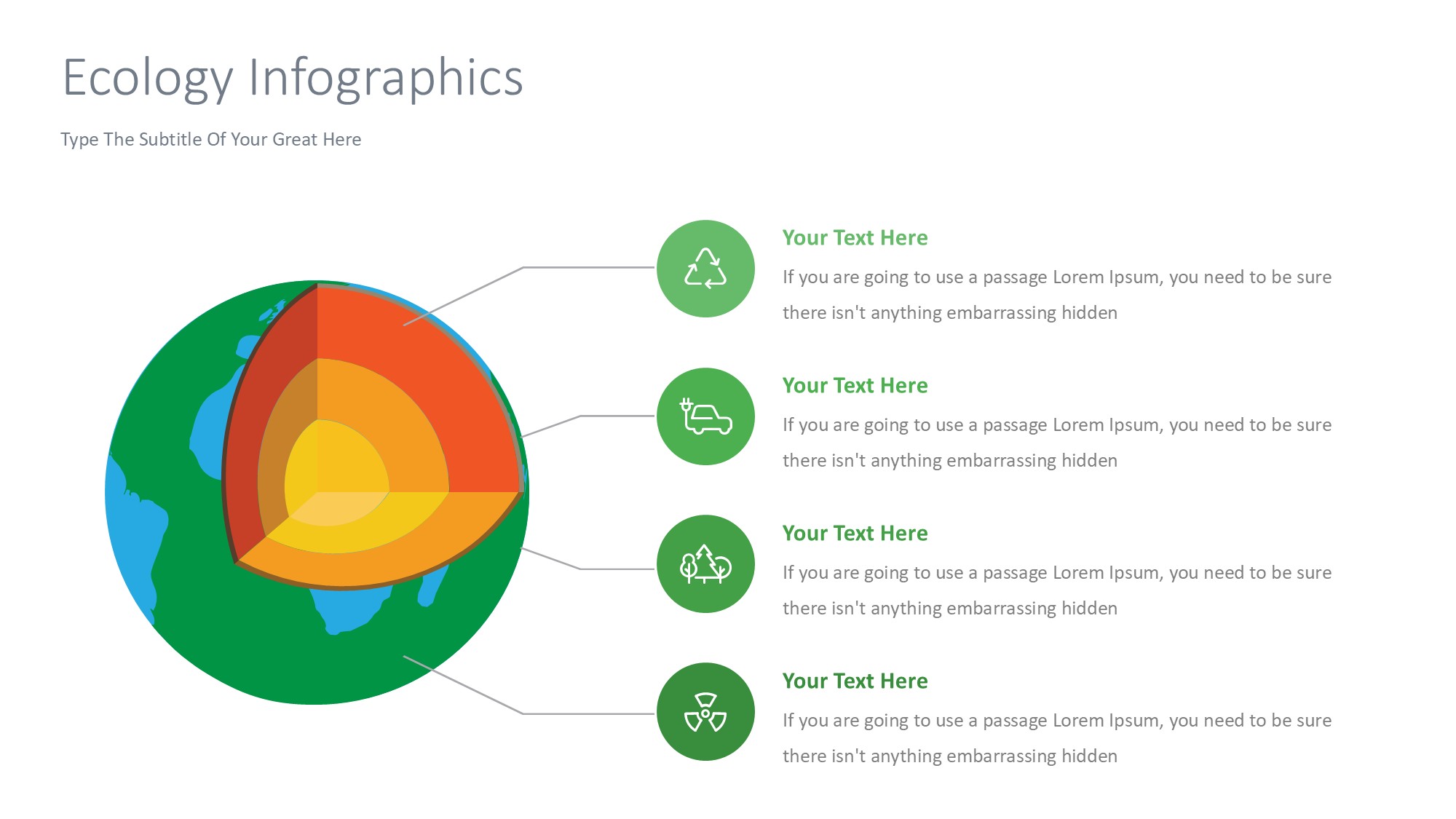 绿色环保图形信息图示PPT模板