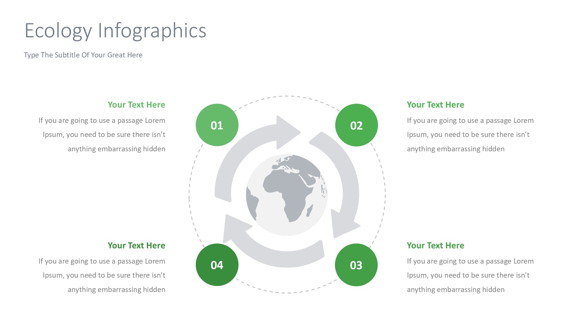 绿色环保图形信息图示PPT模板