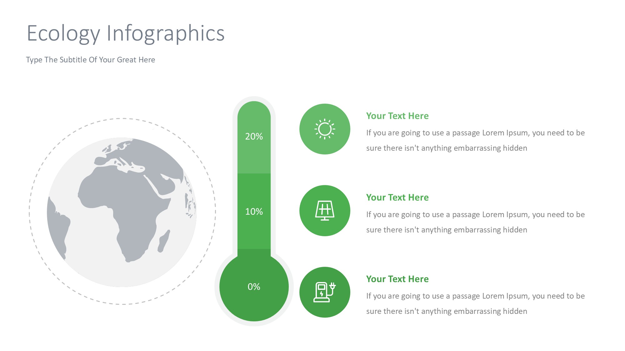 绿色环保图形信息图示PPT模板