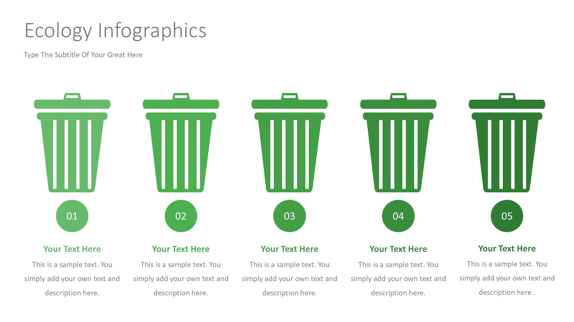 绿色环保图形信息图示PPT模板