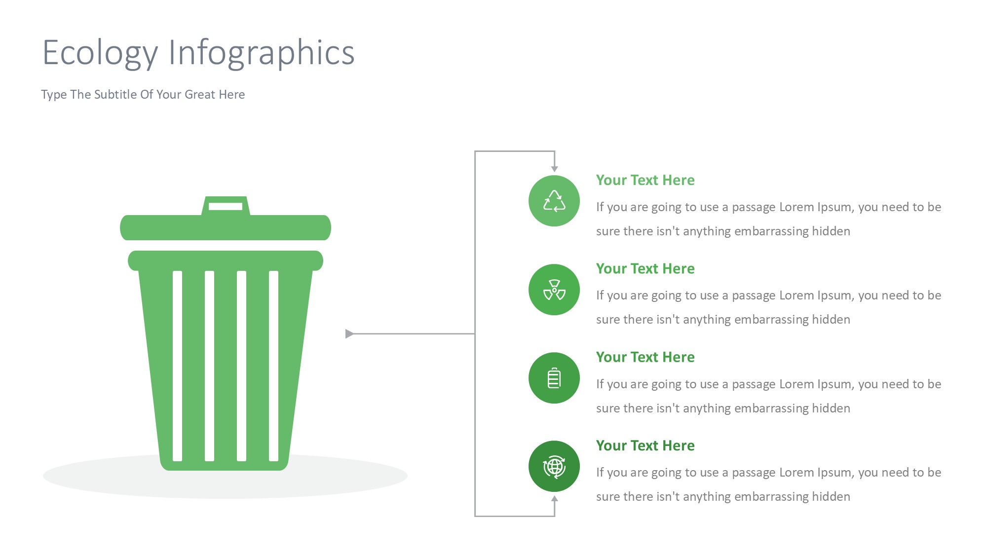 绿色环保图形信息图示PPT模板