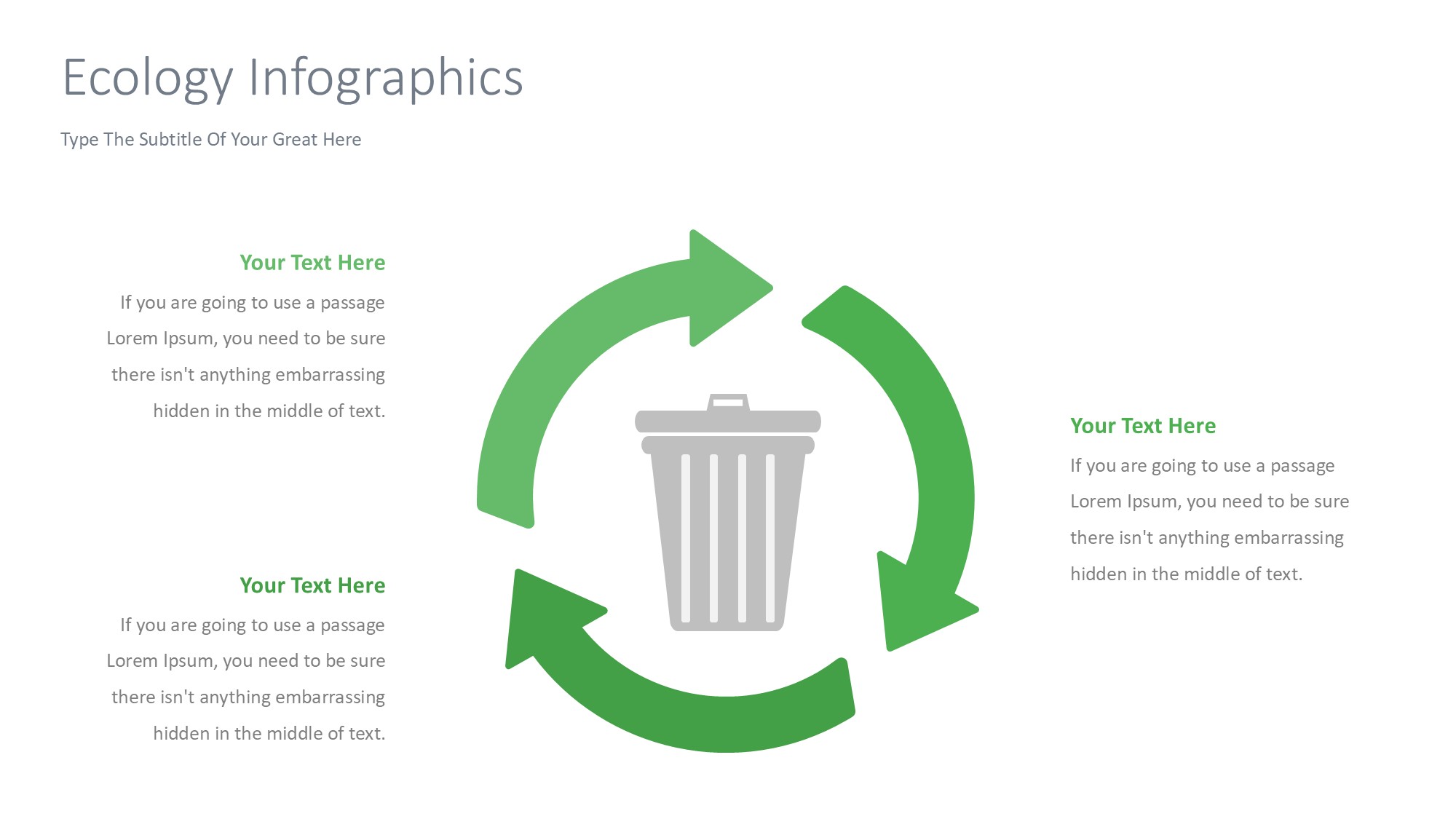 绿色环保图形信息图示PPT模板