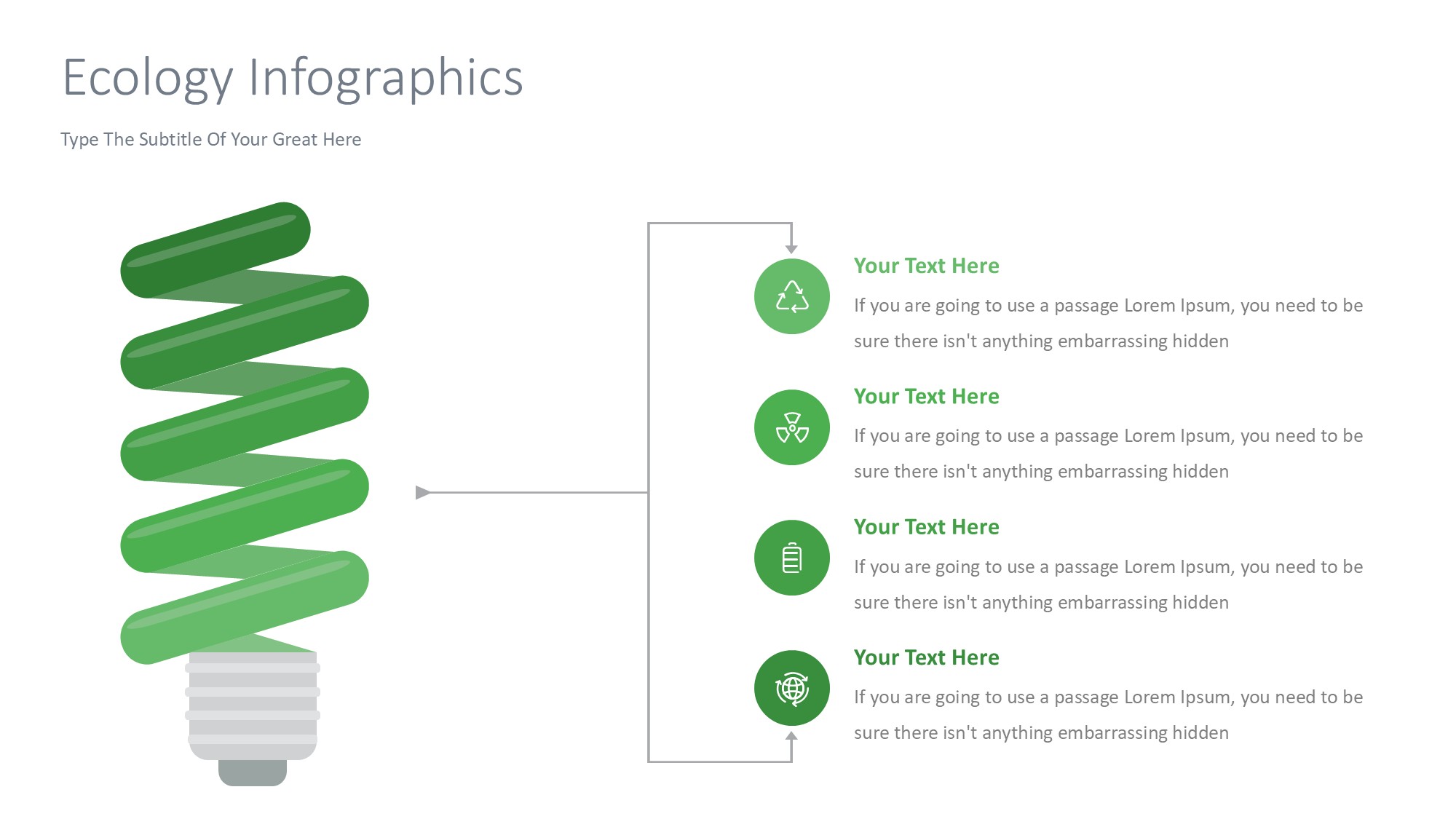 绿色环保图形信息图示PPT模板