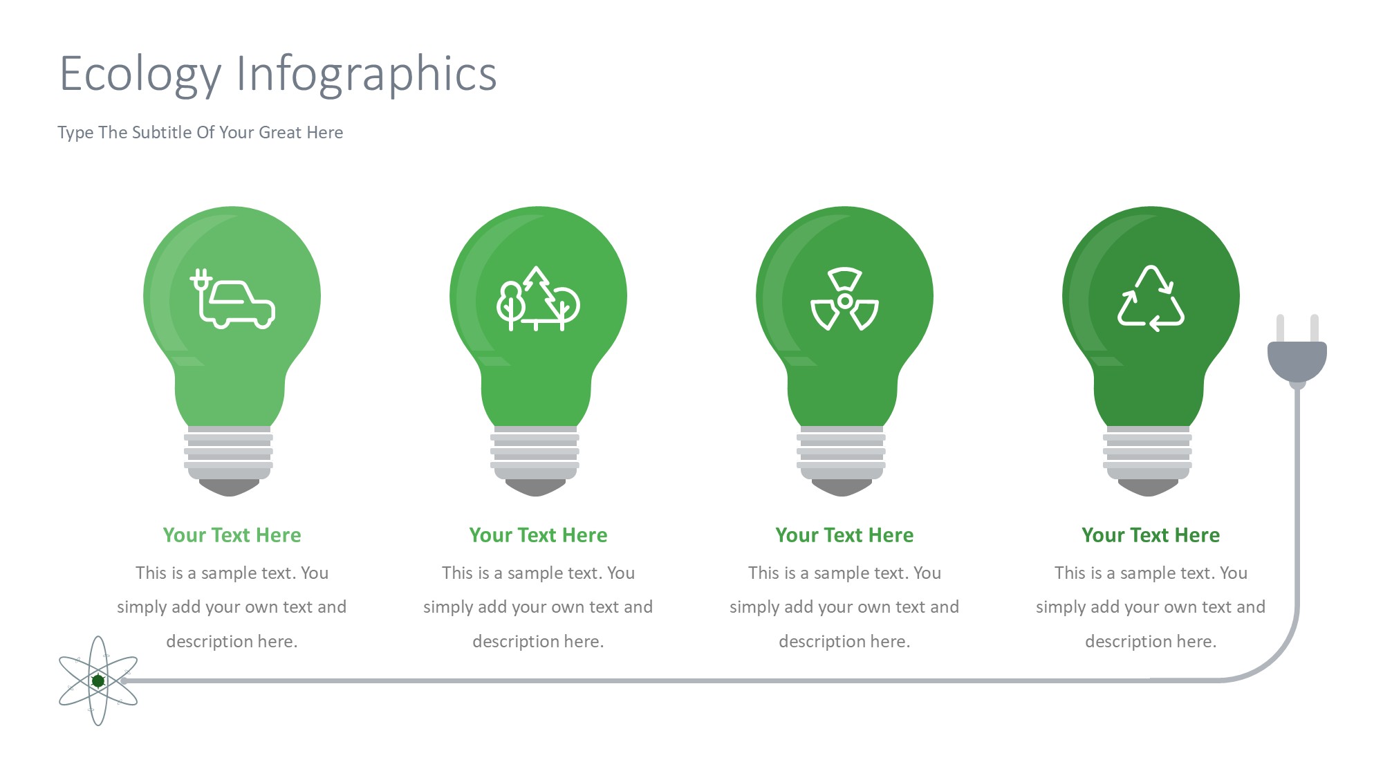 绿色环保图形信息图示PPT模板