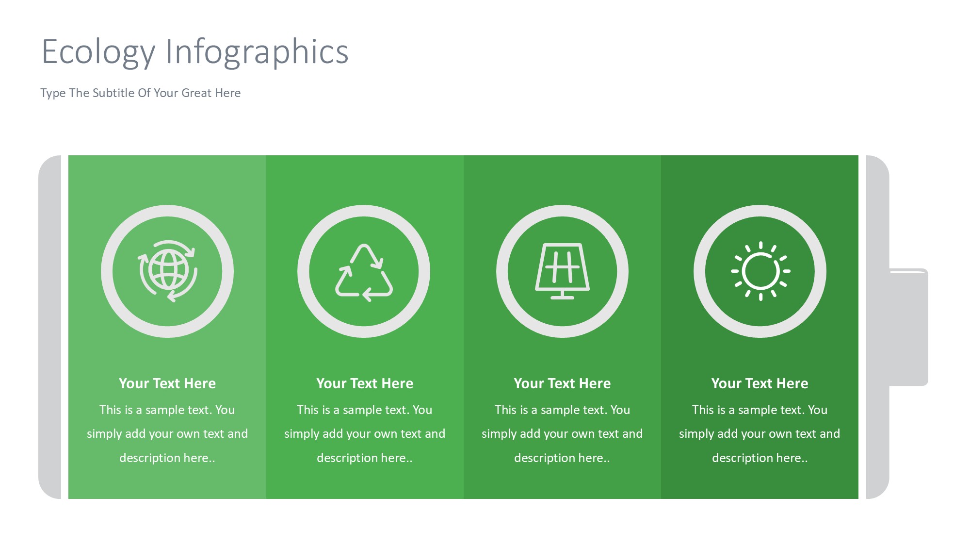 绿色环保图形信息图示PPT模板