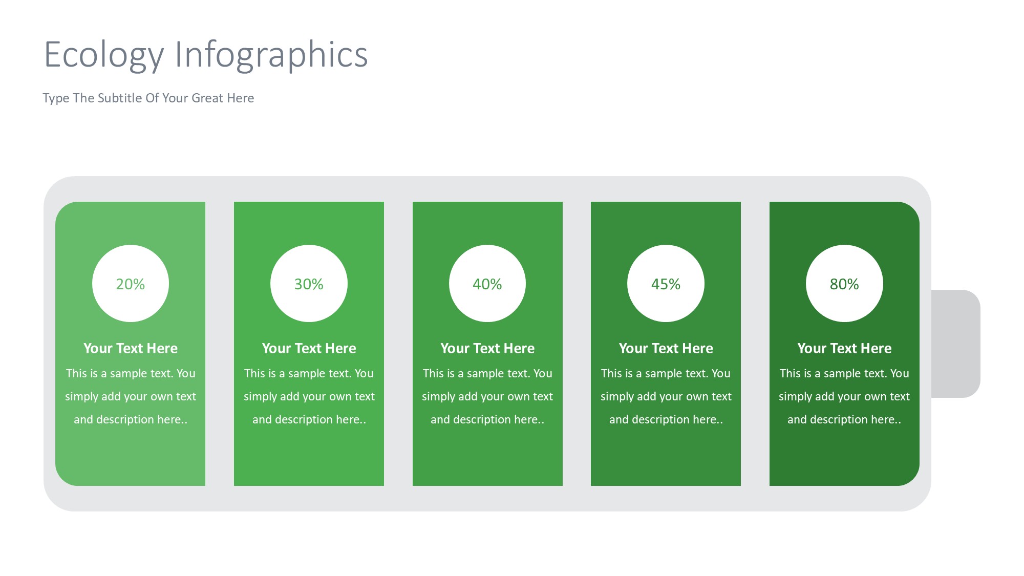 绿色环保图形信息图示PPT模板