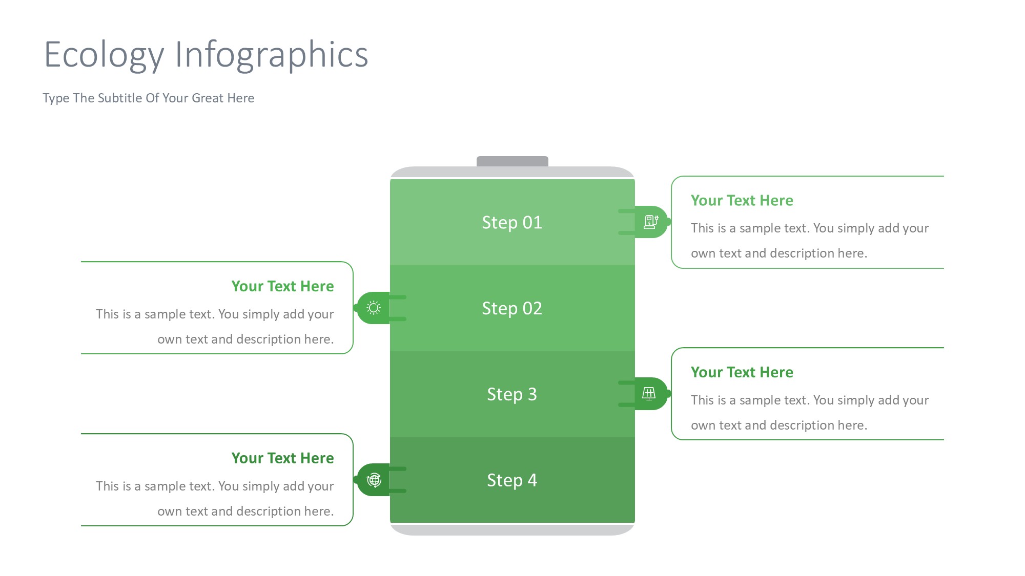 绿色环保图形信息图示PPT模板
