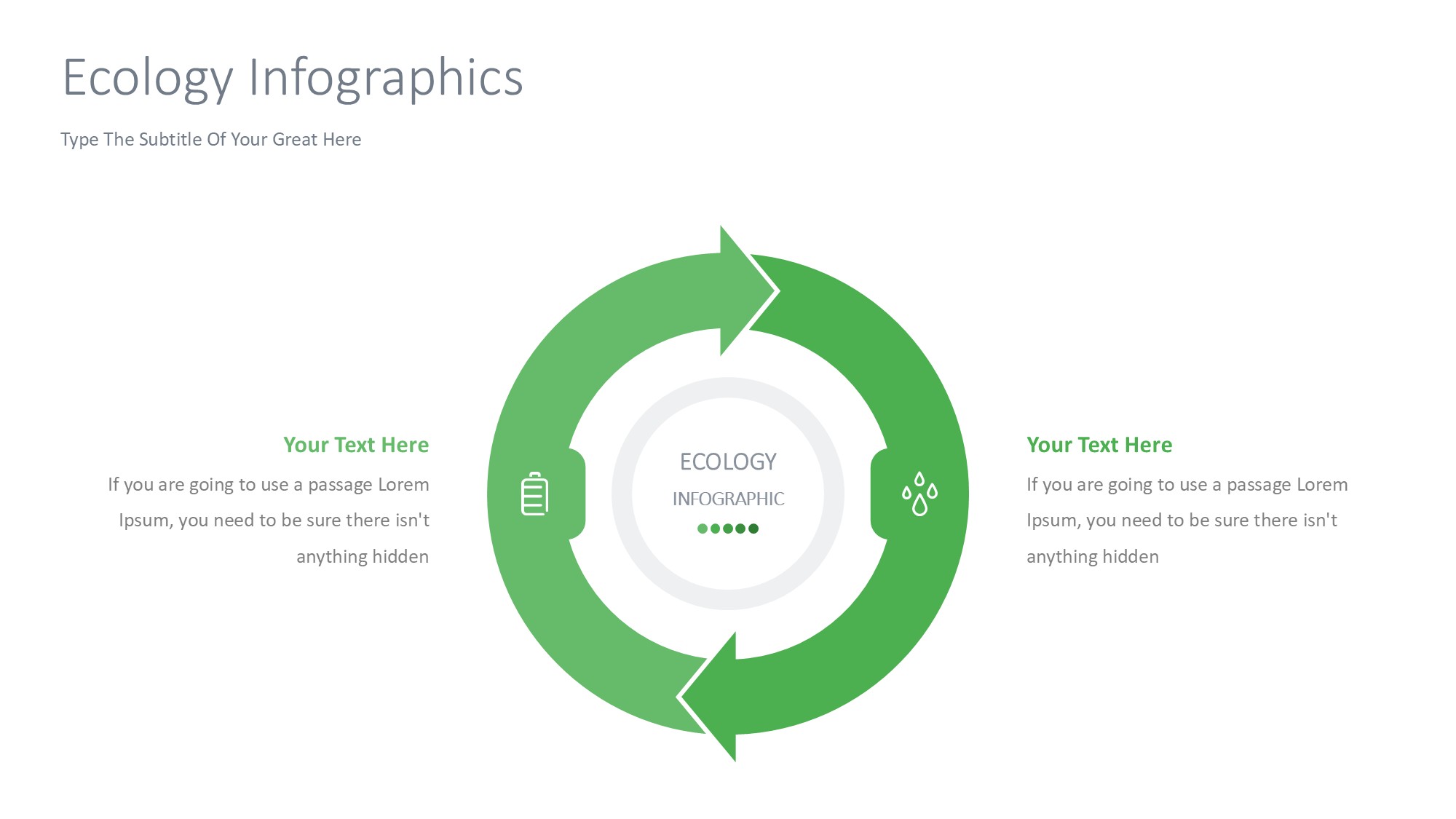 绿色环保图形信息图示PPT模板