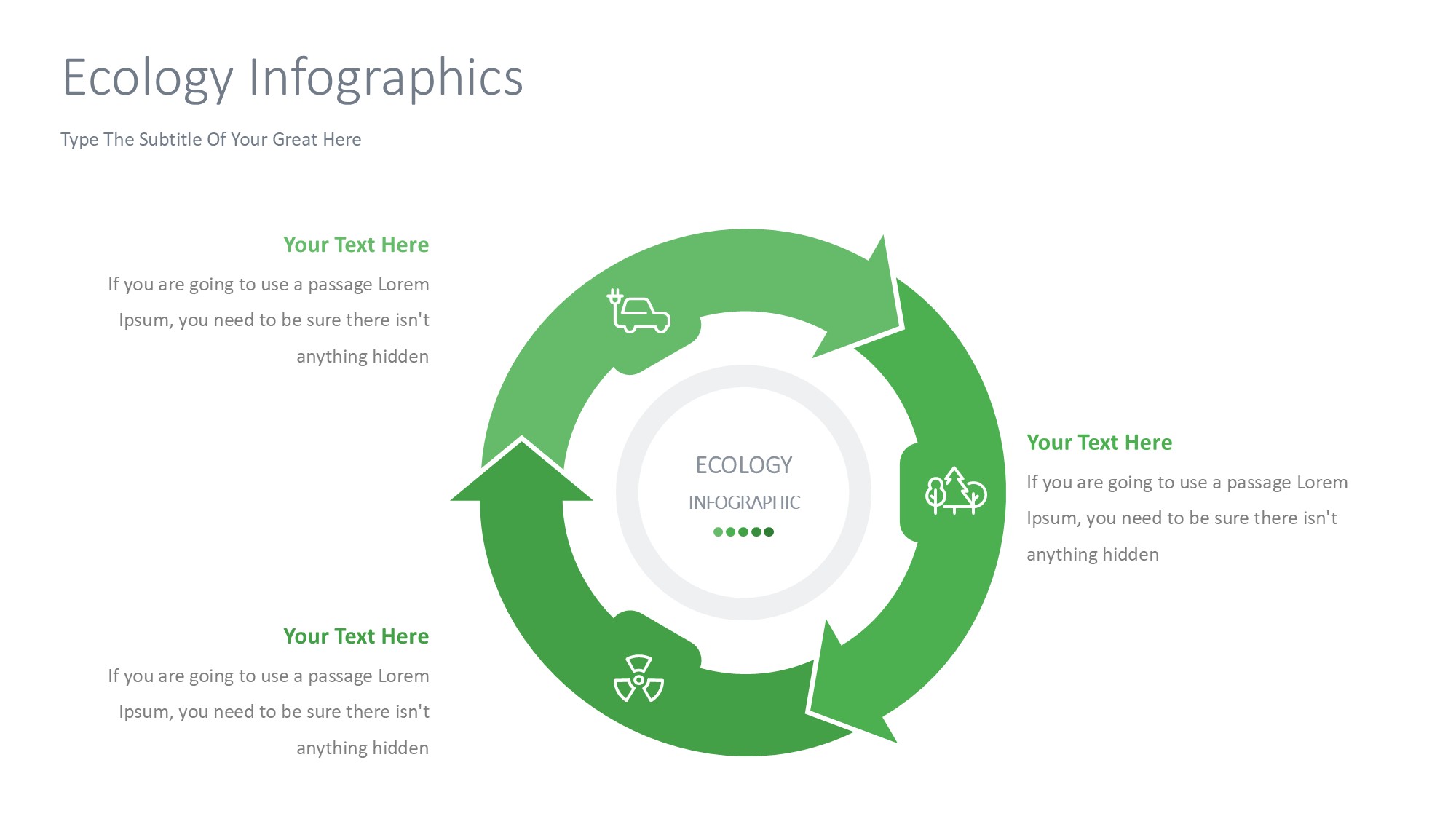 绿色环保图形信息图示PPT模板