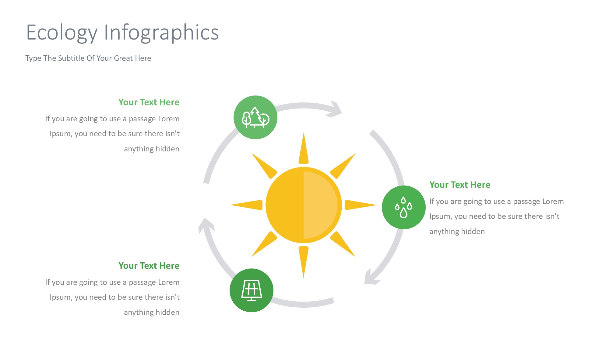 绿色环保图形信息图示PPT模板