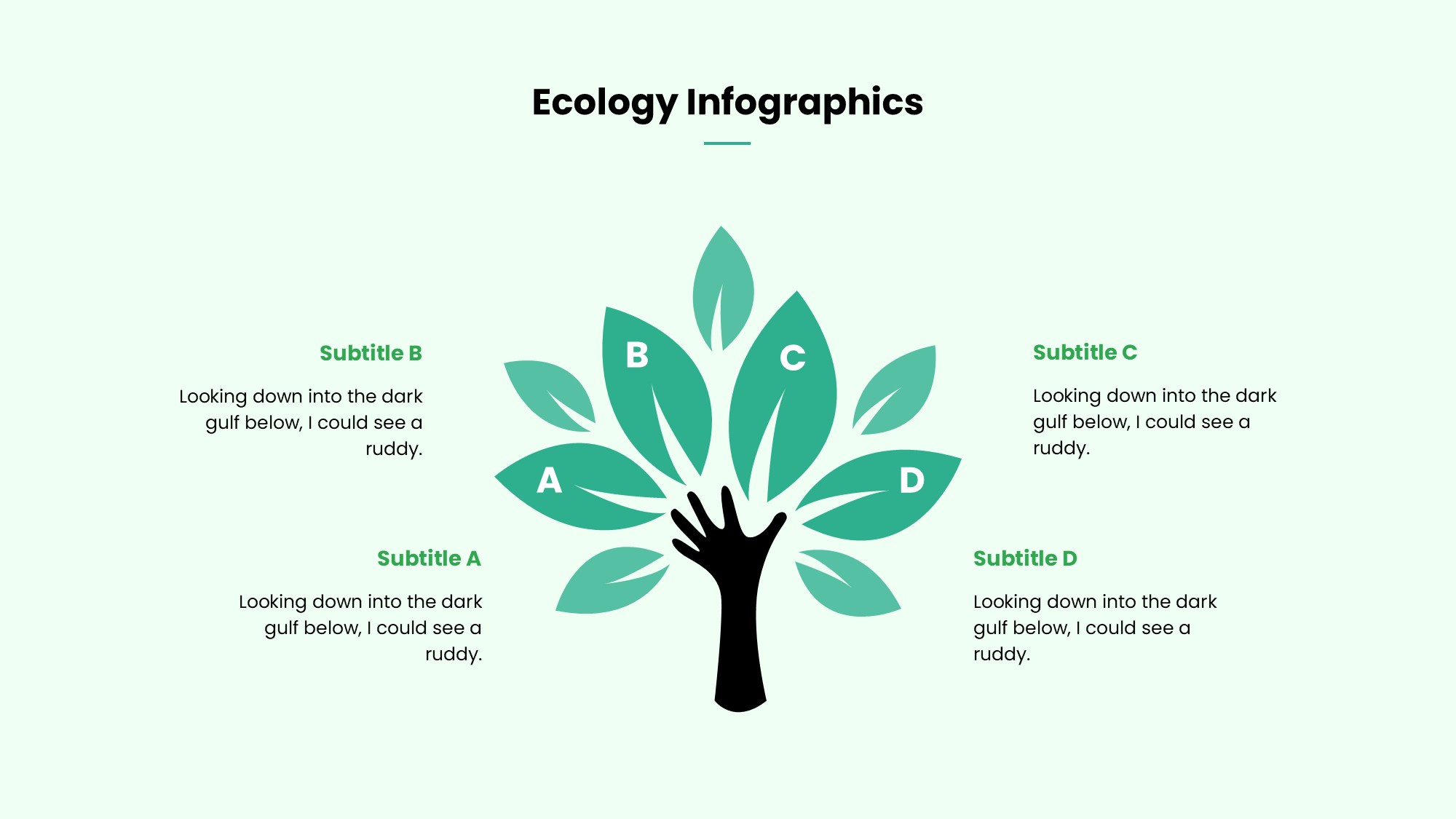 绿色环保图形信息图示PPT模板