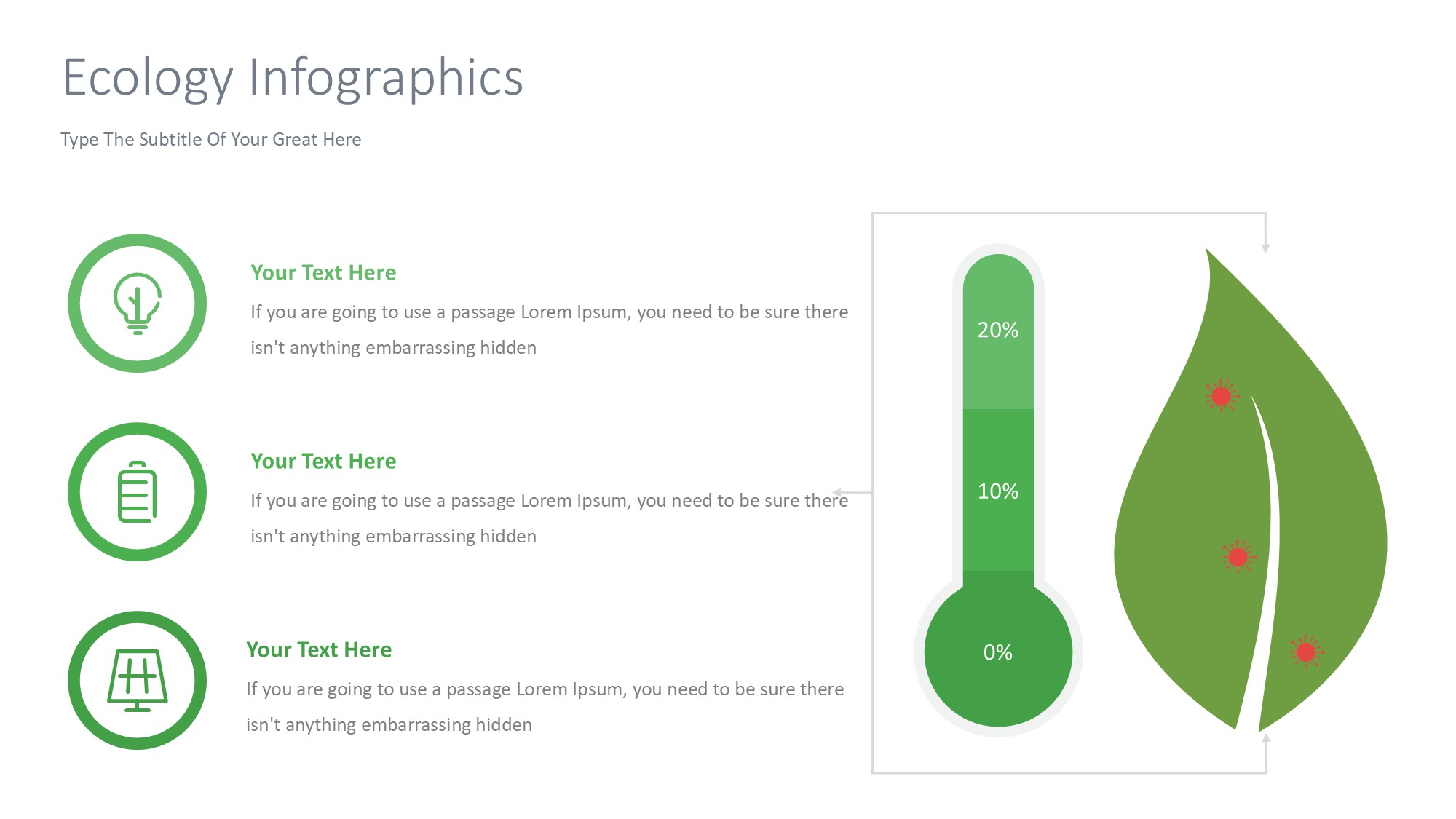 绿色环保图形信息图示PPT模板