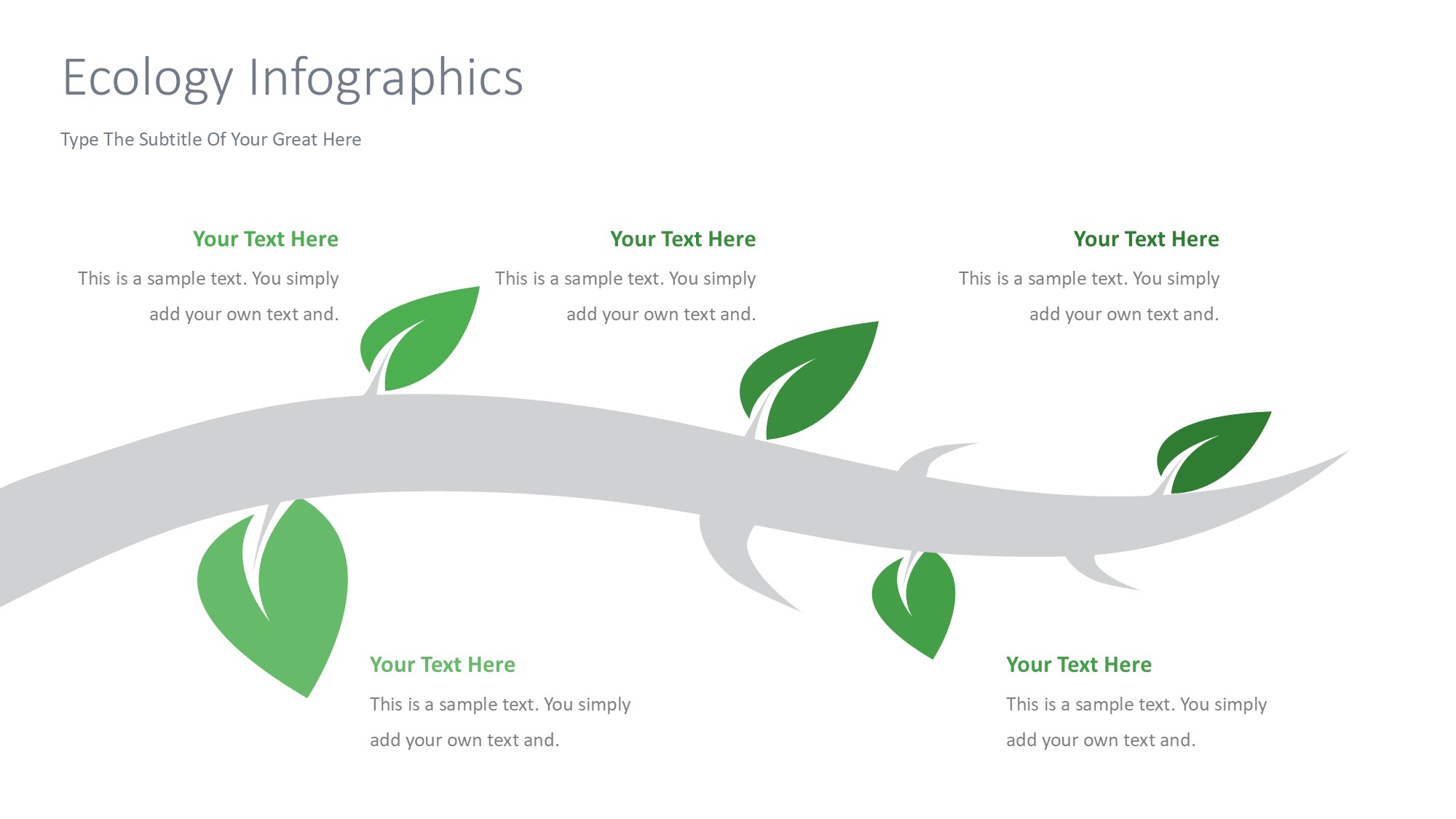 绿色环保图形信息图示PPT模板
