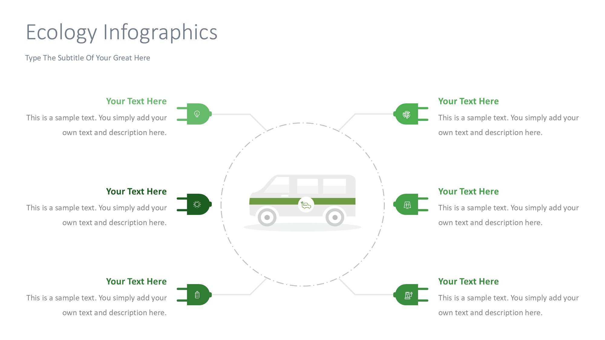 绿色环保图形信息图示PPT模板
