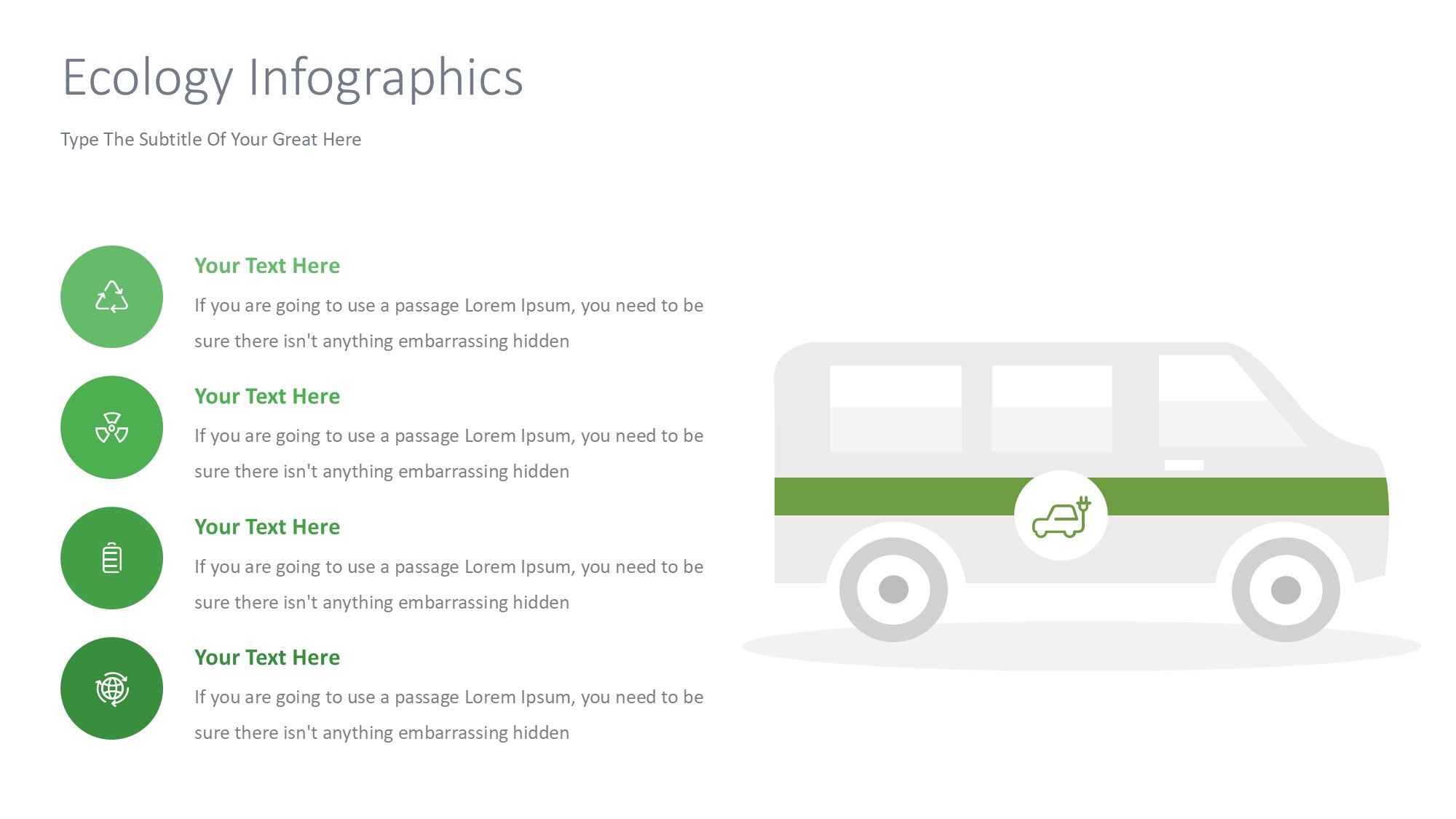 绿色环保图形信息图示PPT模板
