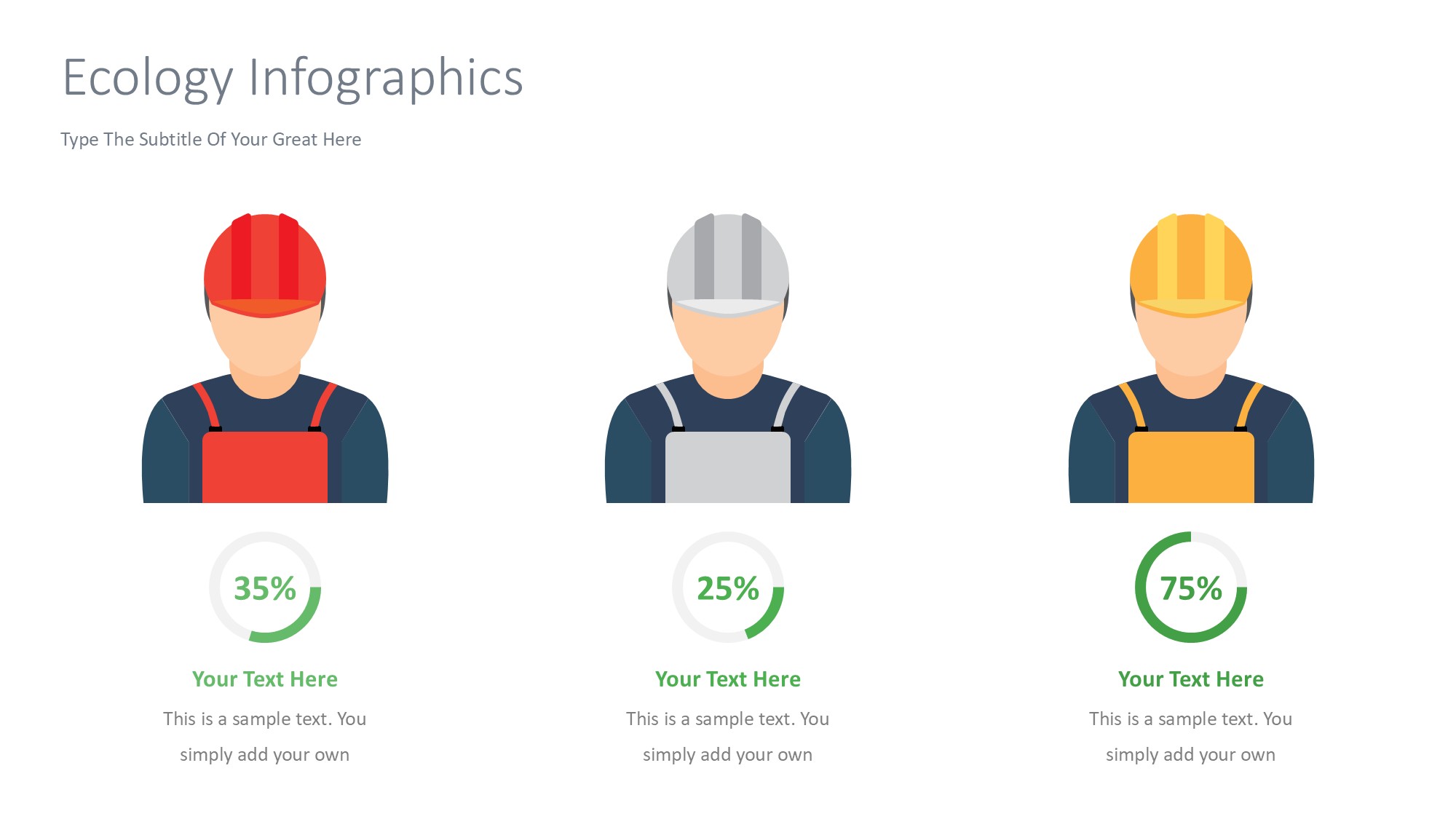 绿色环保图形信息图示PPT模板