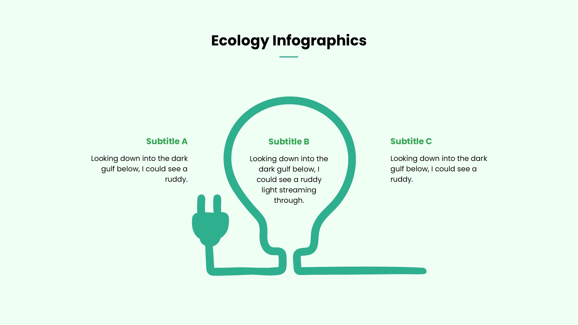 绿色环保图形信息图示PPT模板