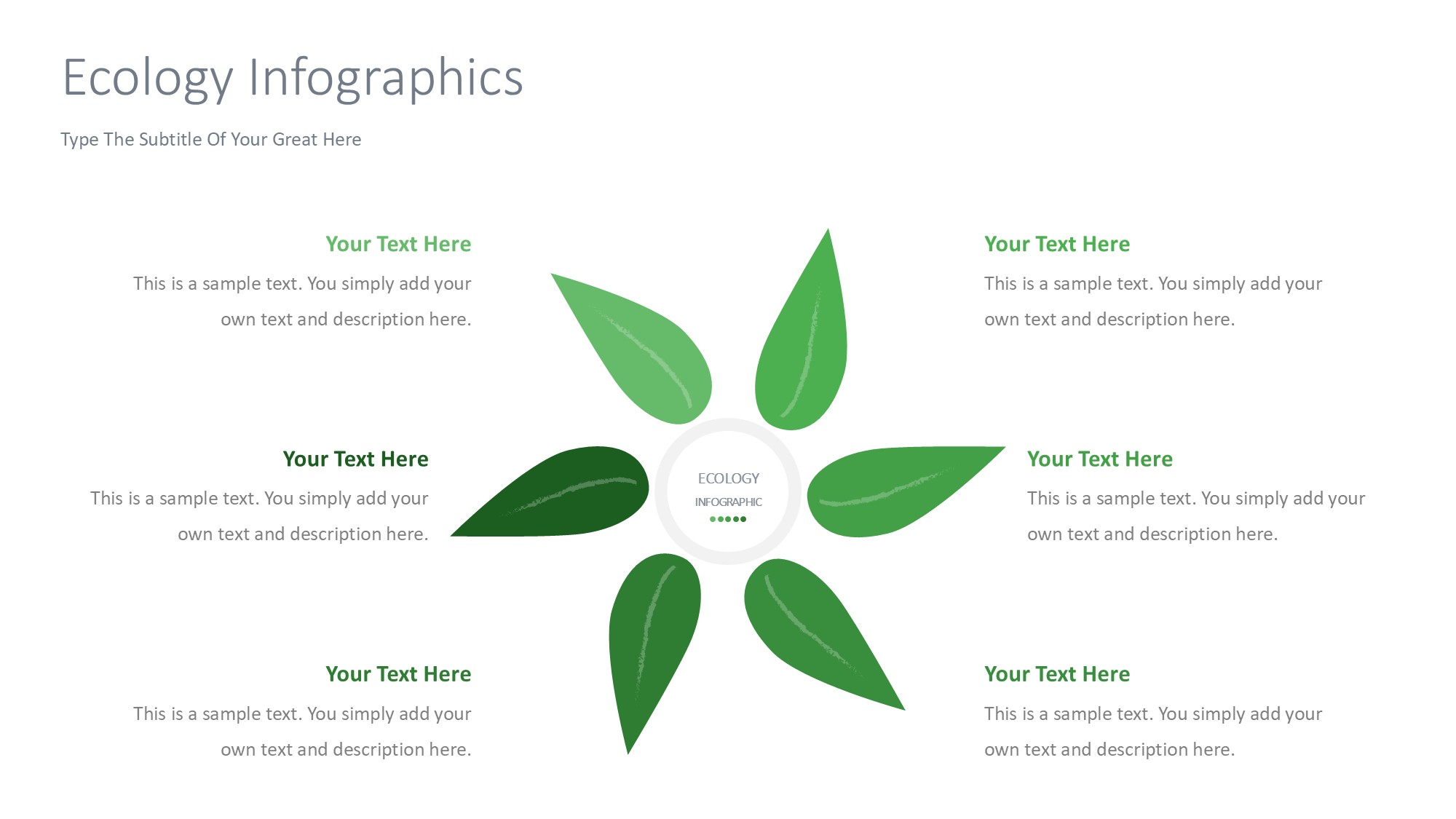 绿色环保图形信息图示PPT模板