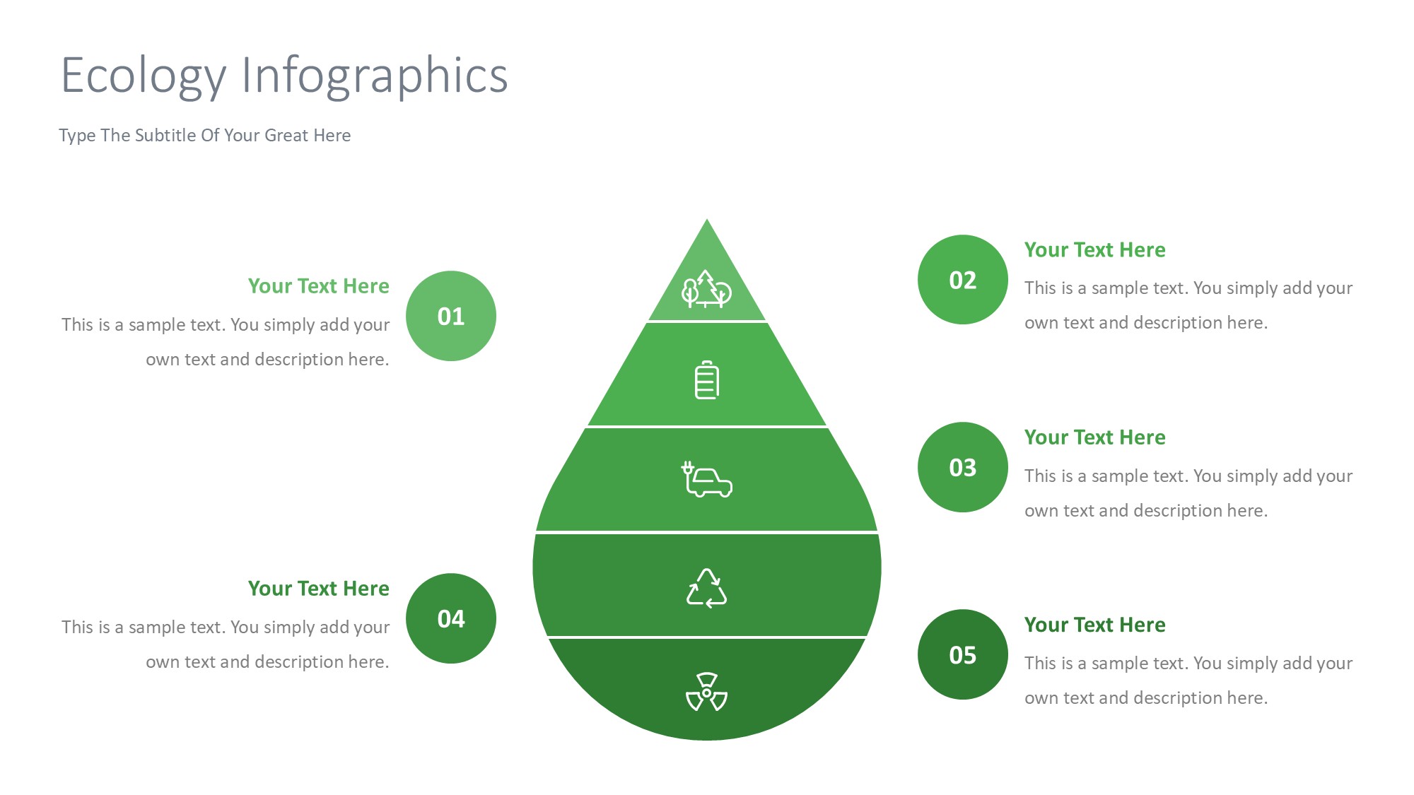 绿色环保图形信息图示PPT模板
