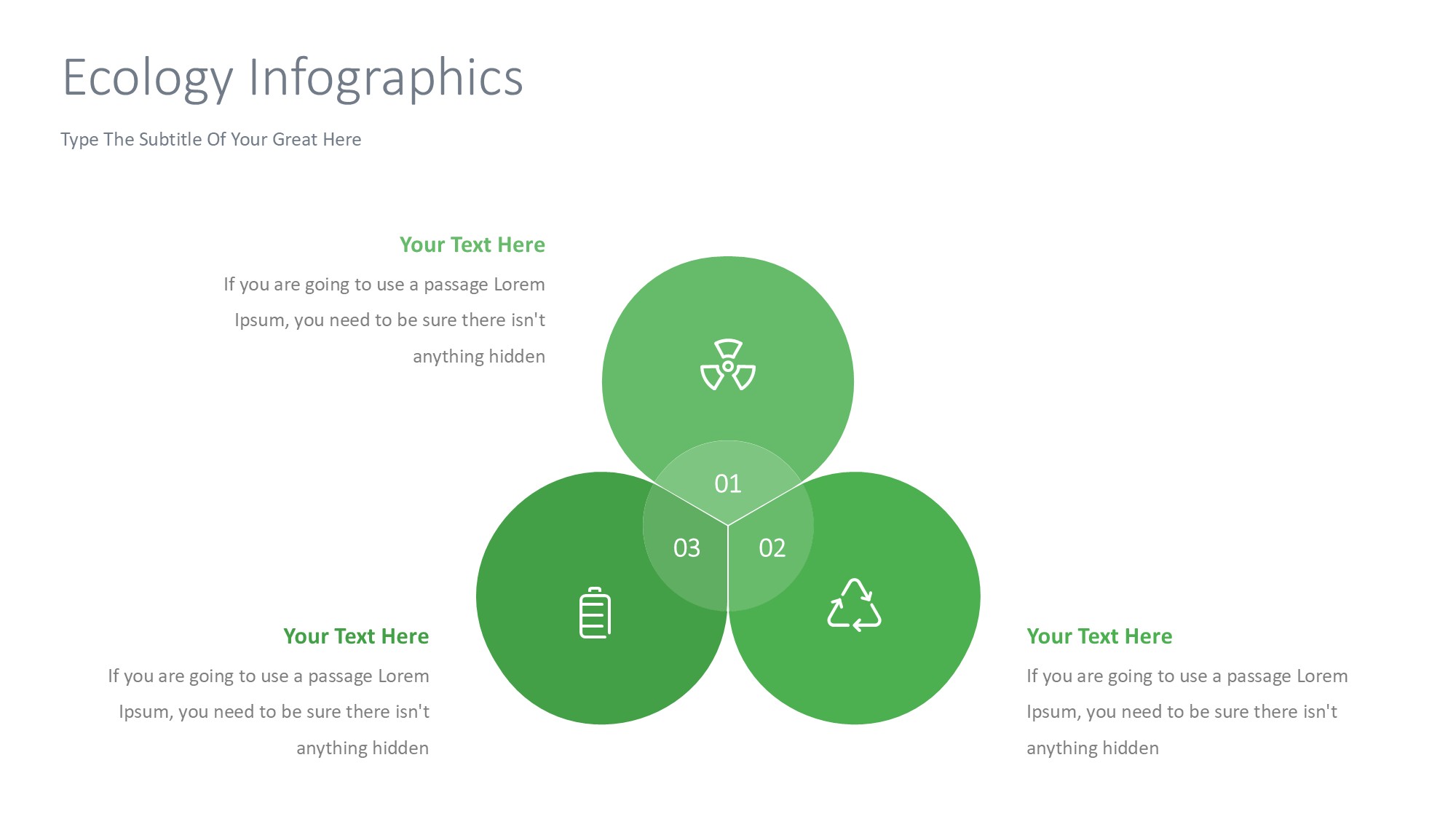 绿色环保图形信息图示PPT模板