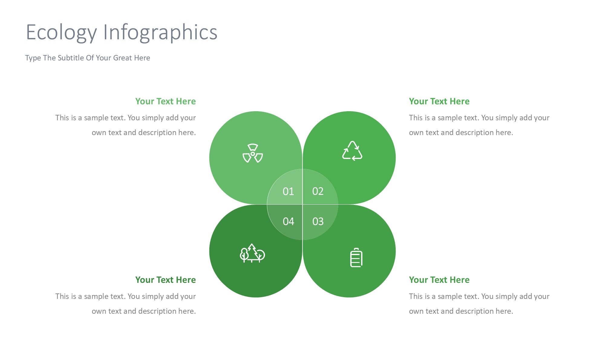 绿色环保图形信息图示PPT模板