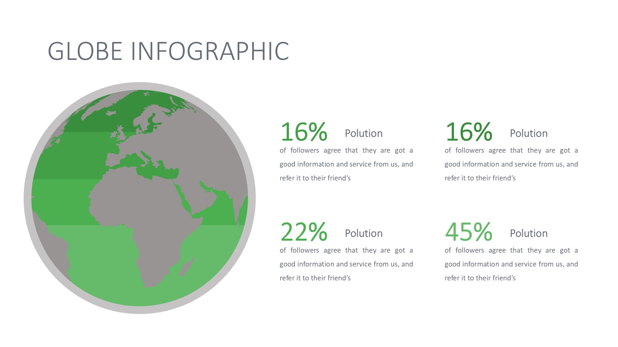 绿色环保图形信息图示PPT模板
