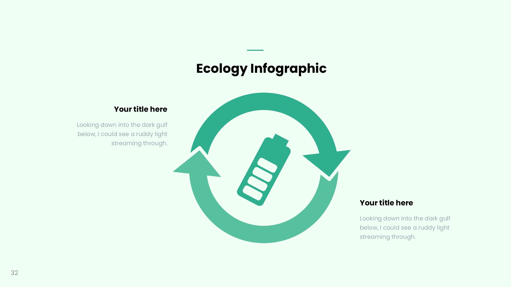 绿色环保图形信息图示PPT模板